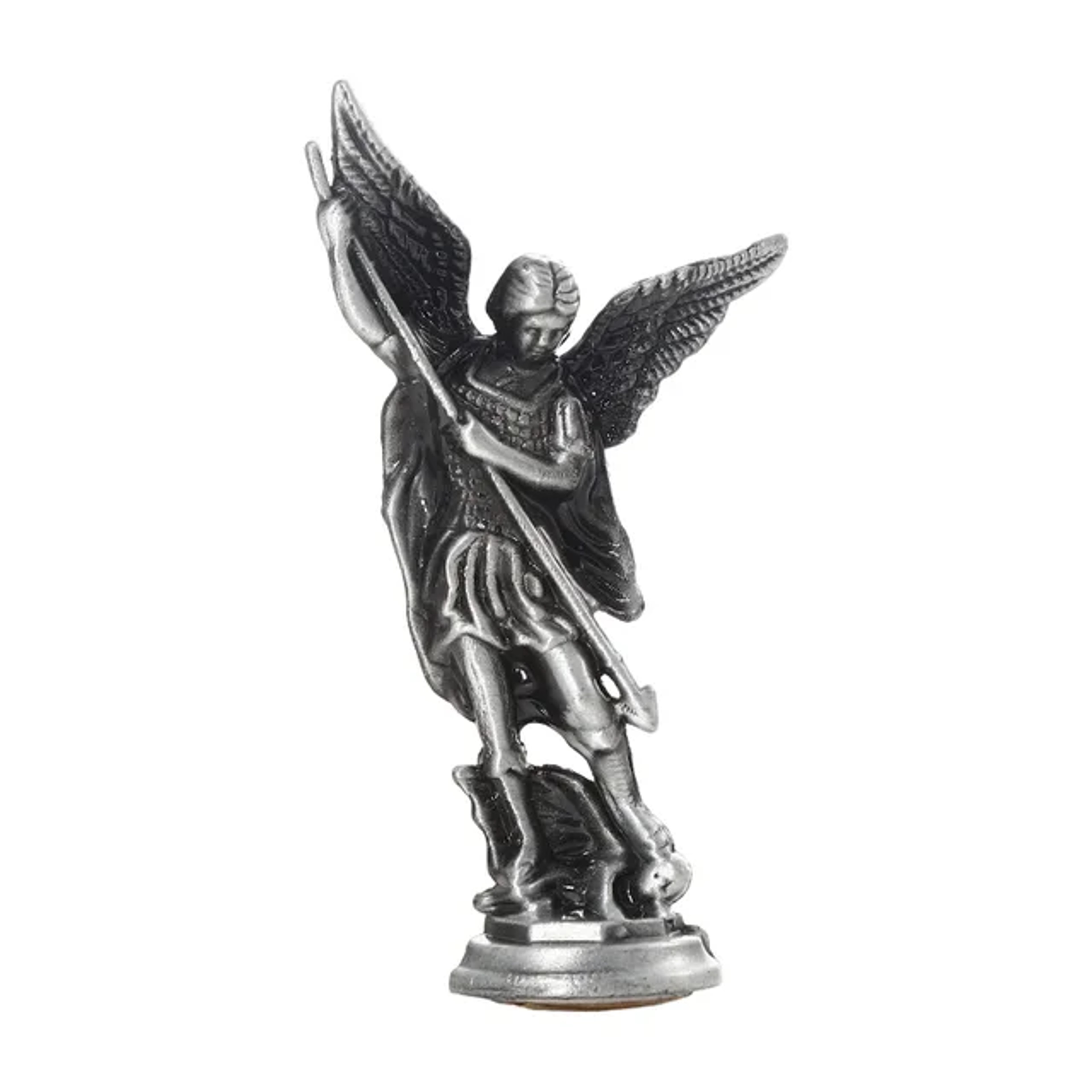Sacred Angel Michael's Sculpture, Zinc Alloy Statue, Saint Michael Archangel Figurine for Home Desk Decor – view 9