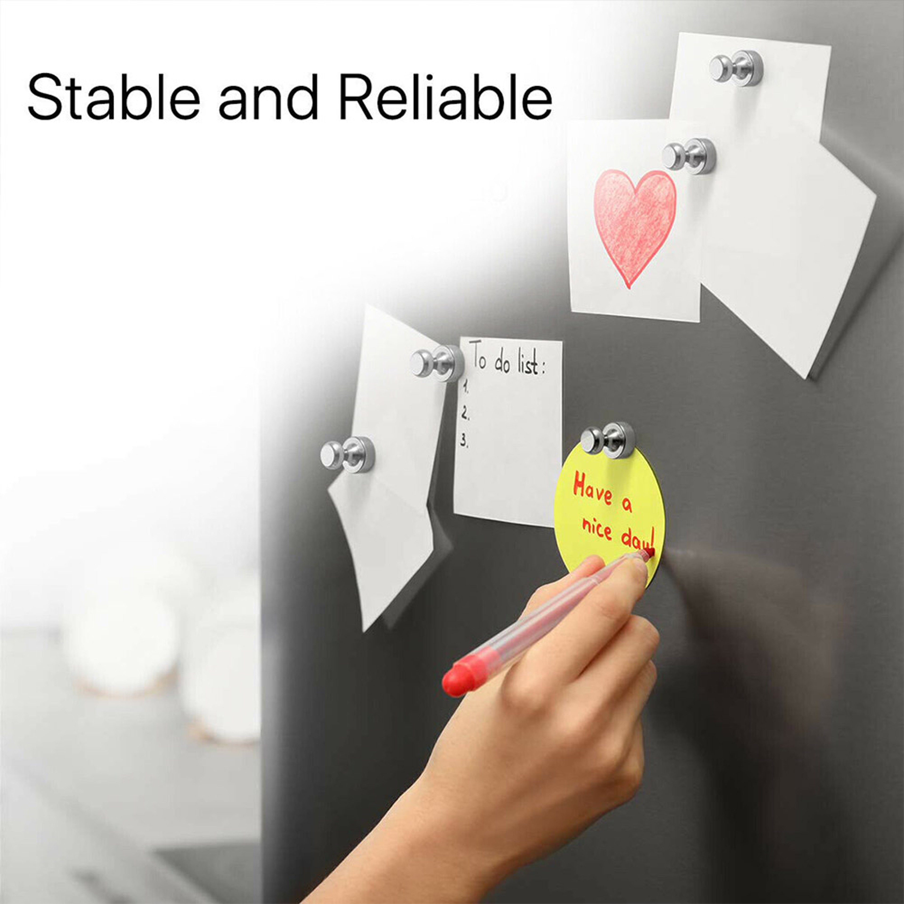 Magnetic Pins, Strong Cone Magnets for Board, Fridge Magnets, Pin Board Magnet for Home and Office Organization – view 2