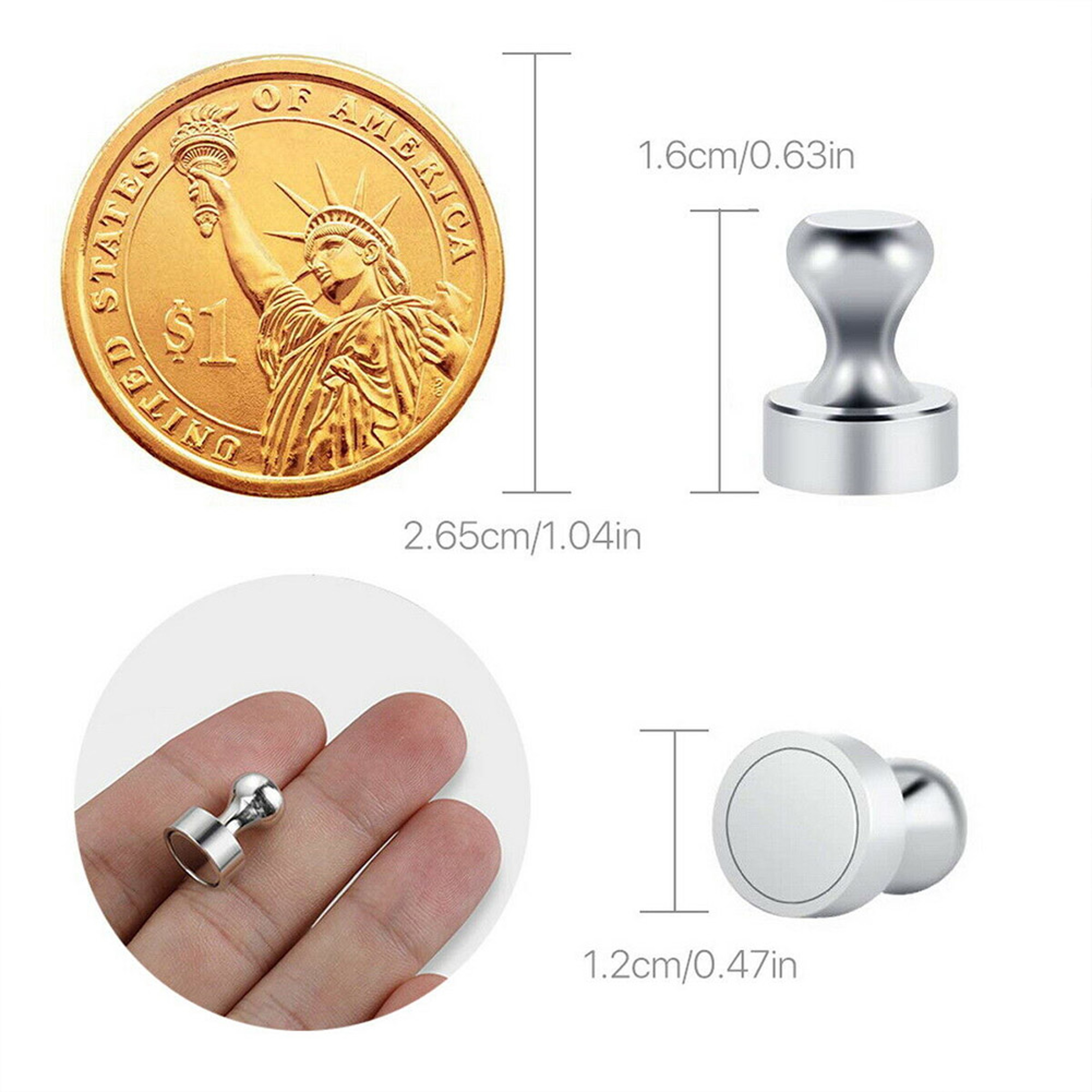 Magnetic Pins, Strong Cone Magnets for Board, Fridge Magnets, Pin Board Magnet for Home and Office Organization – view 4