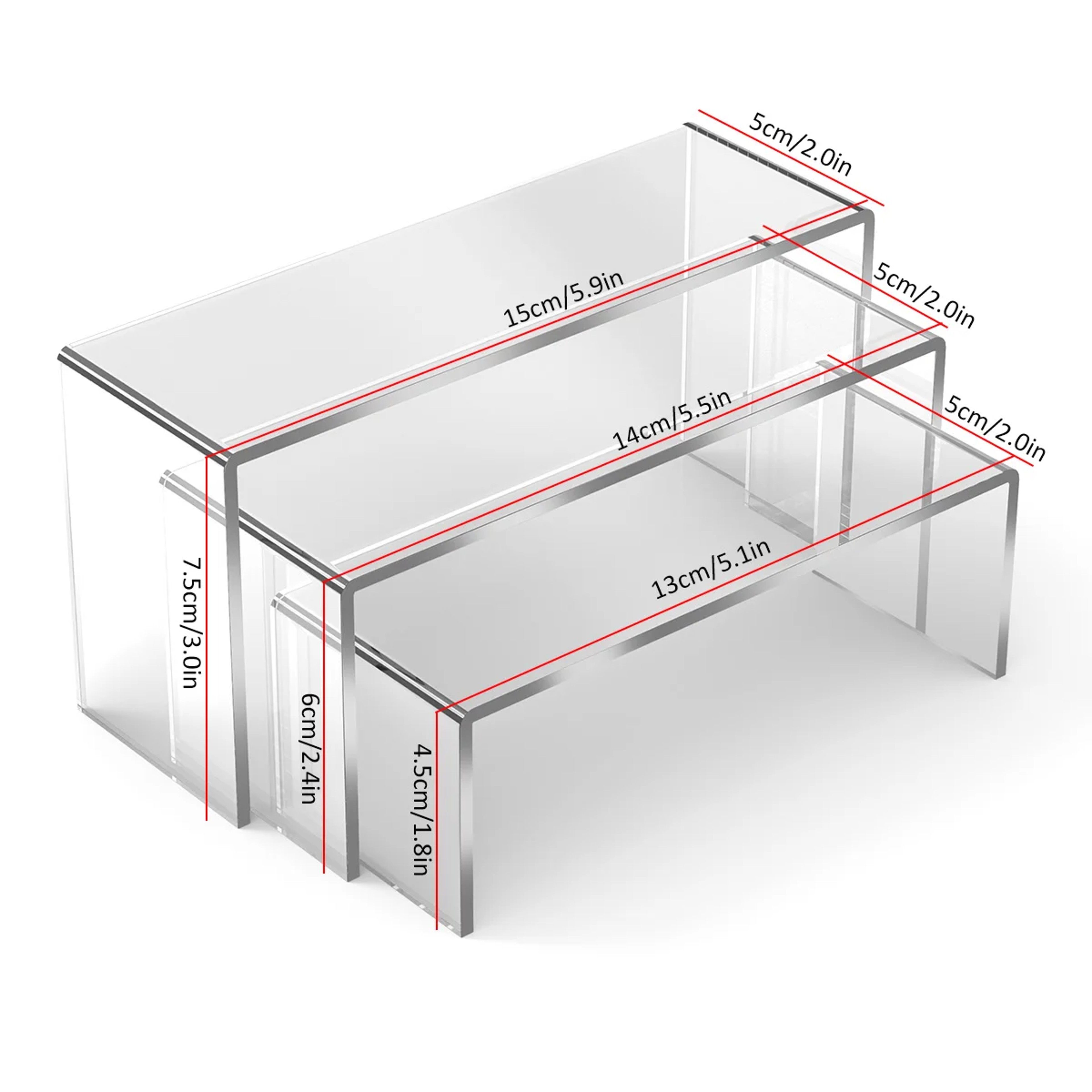 Multifunctional Transparent Acrylic Display Stand Mini Model Storage Rack Perfume Doll Jewelry Orga 4