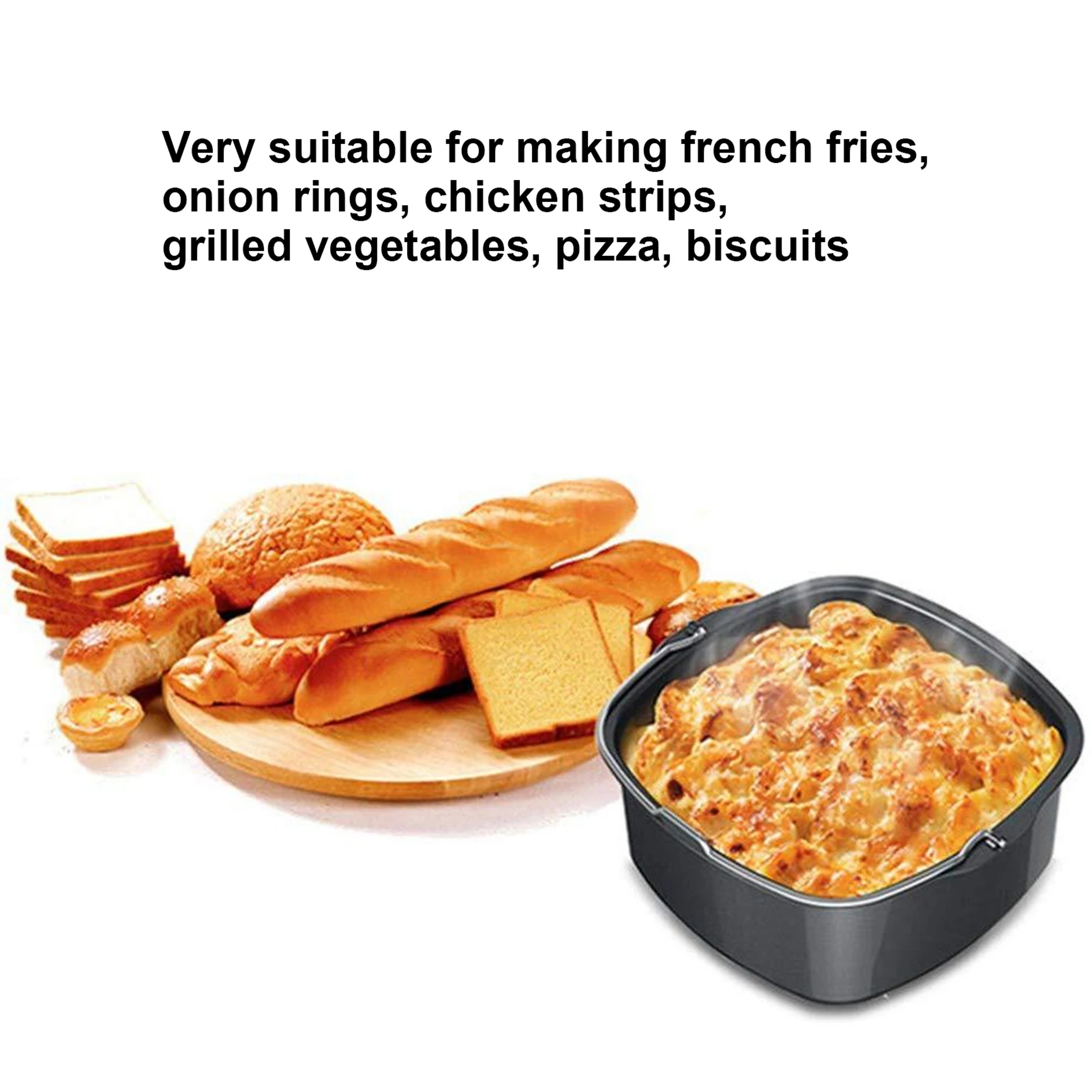 Basket Airfryer For Baking Dish Nonstick Cake Baking Tray Pizza Plate Bakeware Pot Air Fryer Pan Ac 3