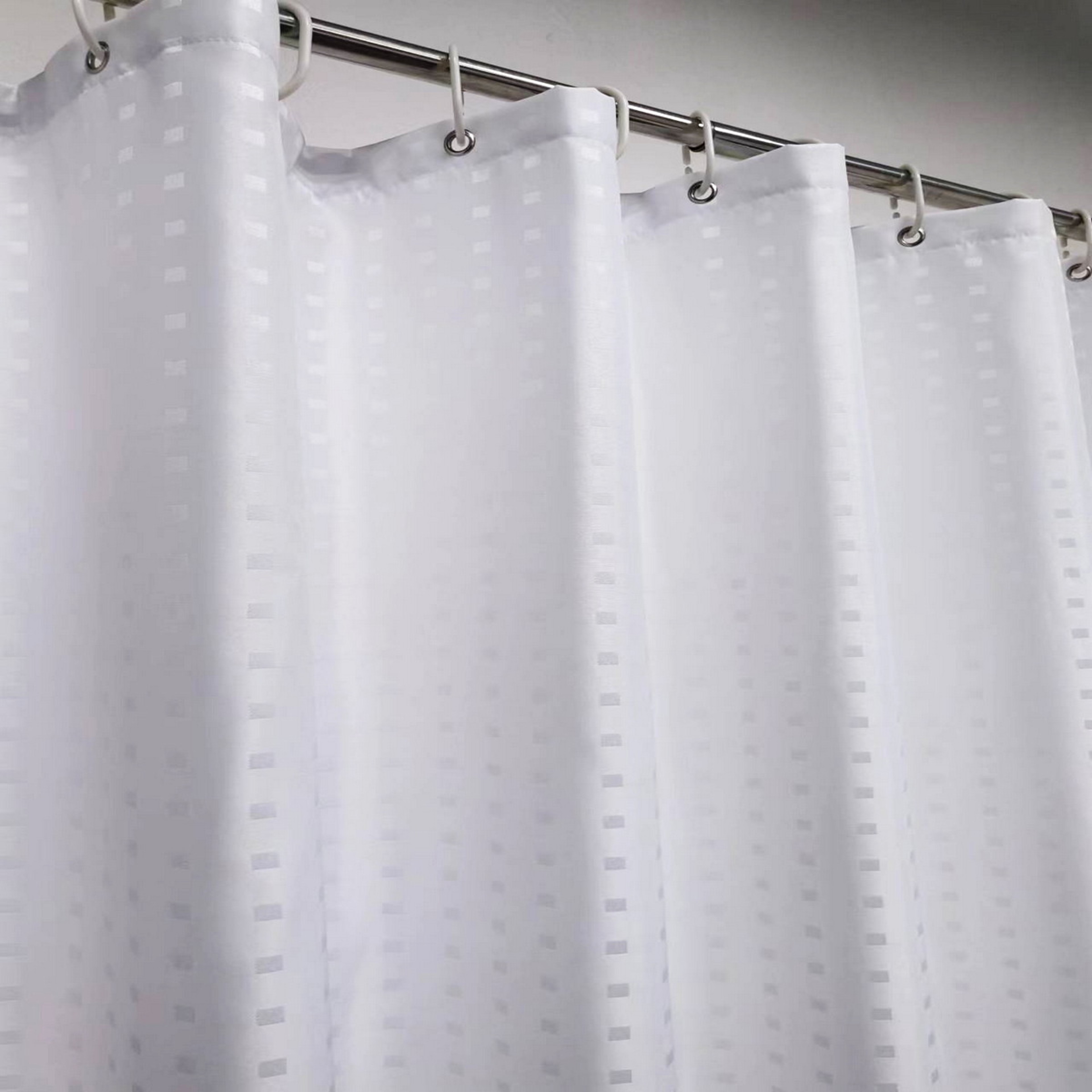 Water Repellent Cloth Bathroom Shower Curtain, Hotel Fabric Shower Liner, Shower Curtain – view 4
