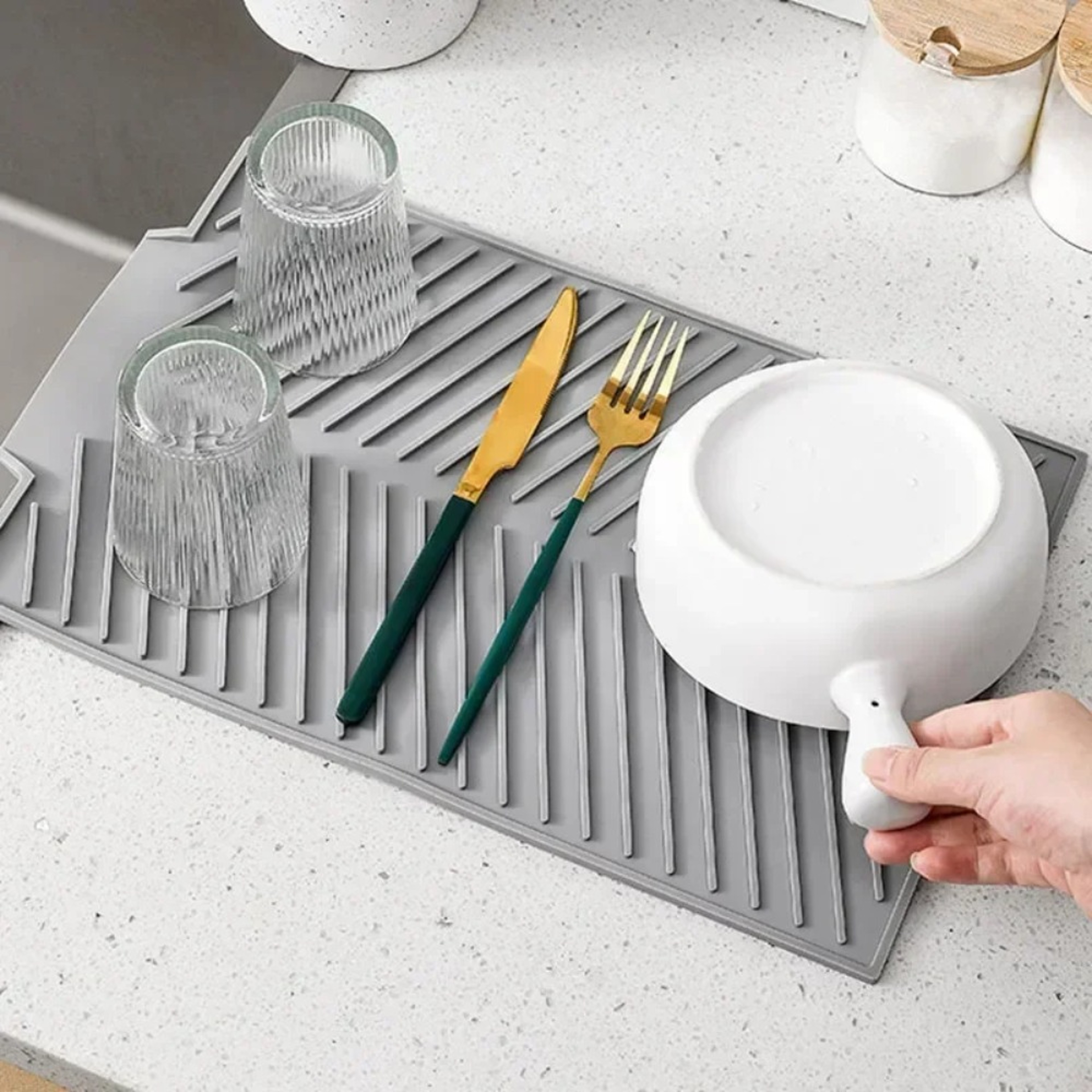 Silicone Mat Accessories, Kitchen Decoration, Bar Sink Drain, Food Utensil Mat, Three Models, Bar Insulation Mat – view 4