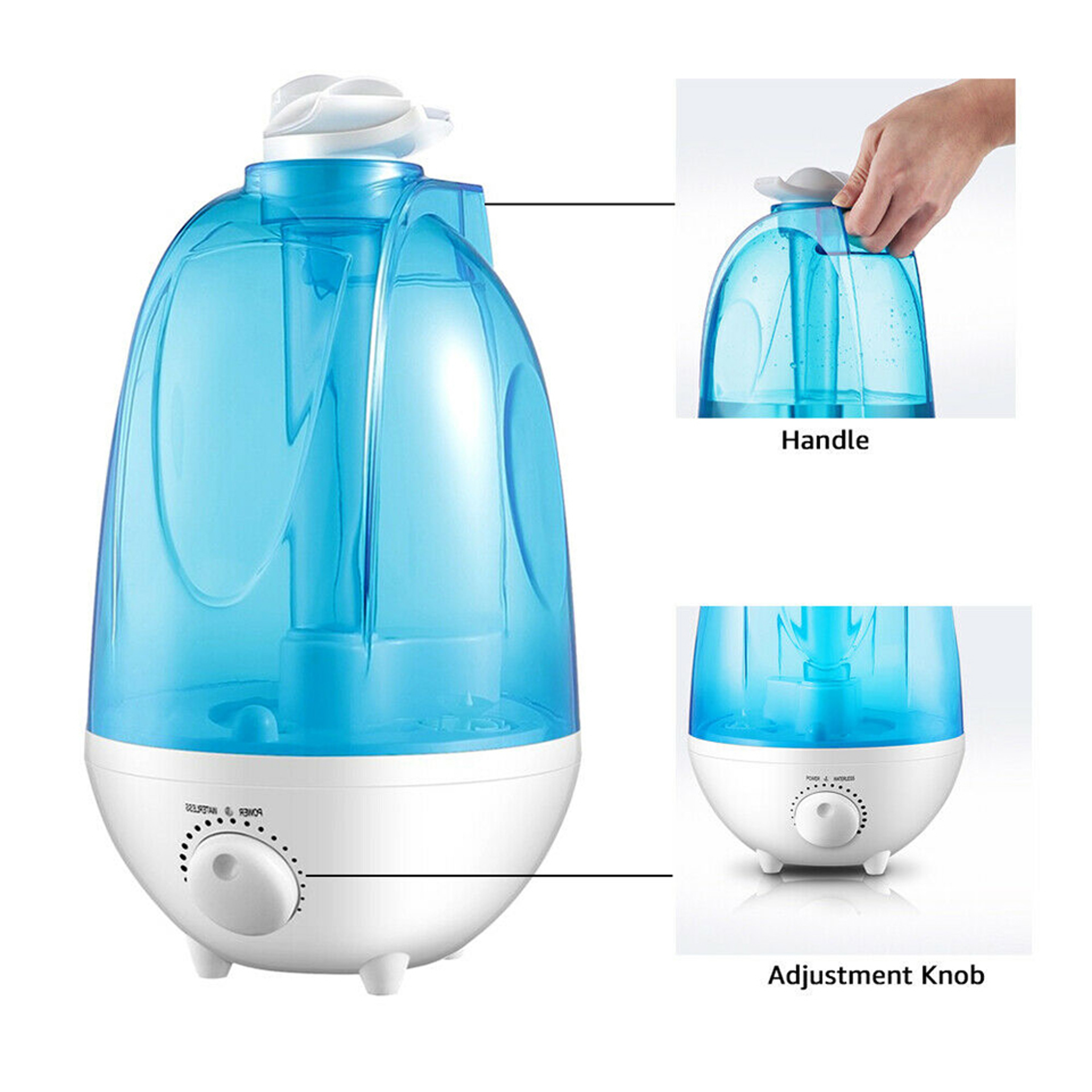 Ultrasonic Air Humidifier Double Sprayers Big Mist Volume Fog Mist Maker Essential Oil Diffuser Hom 2