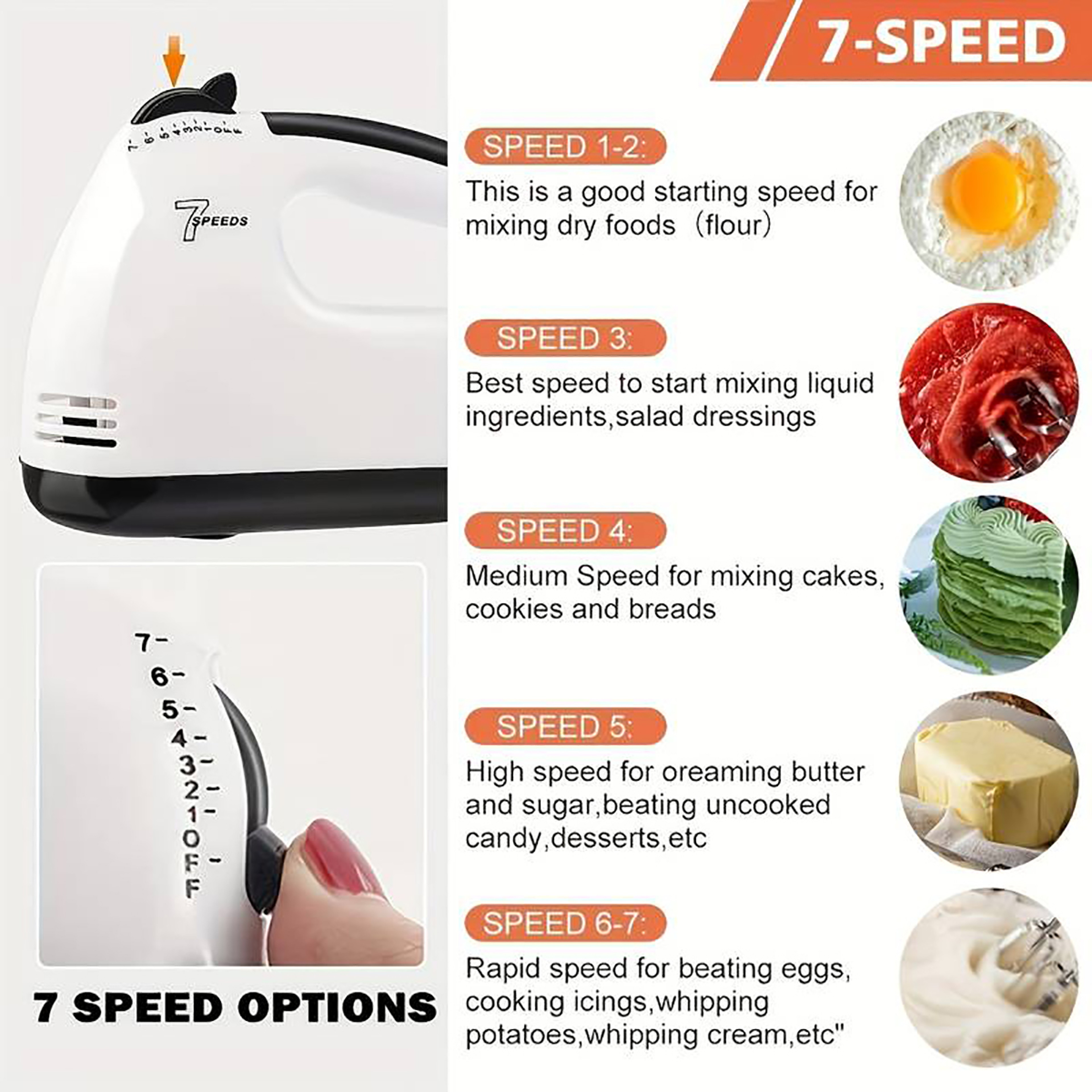Handheld Electric Egg Beater, Automatic Mixer for Home, Egg White and Cream Whisk – view 2