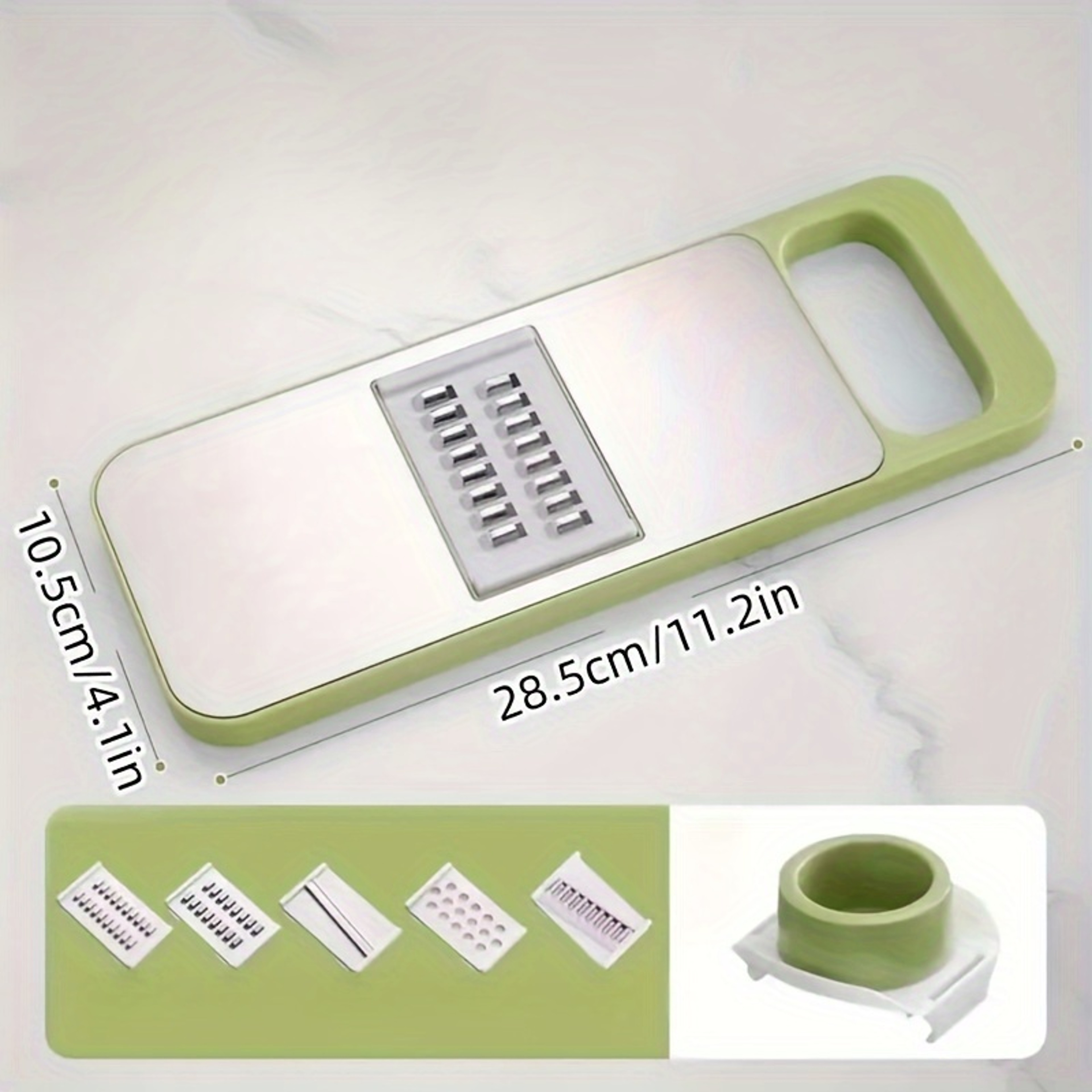 Multi functional Vegetable Slicer, Manual Kitchen Tool Kit, Interchangeable Blades, Grater Set for Potatoes – view 3