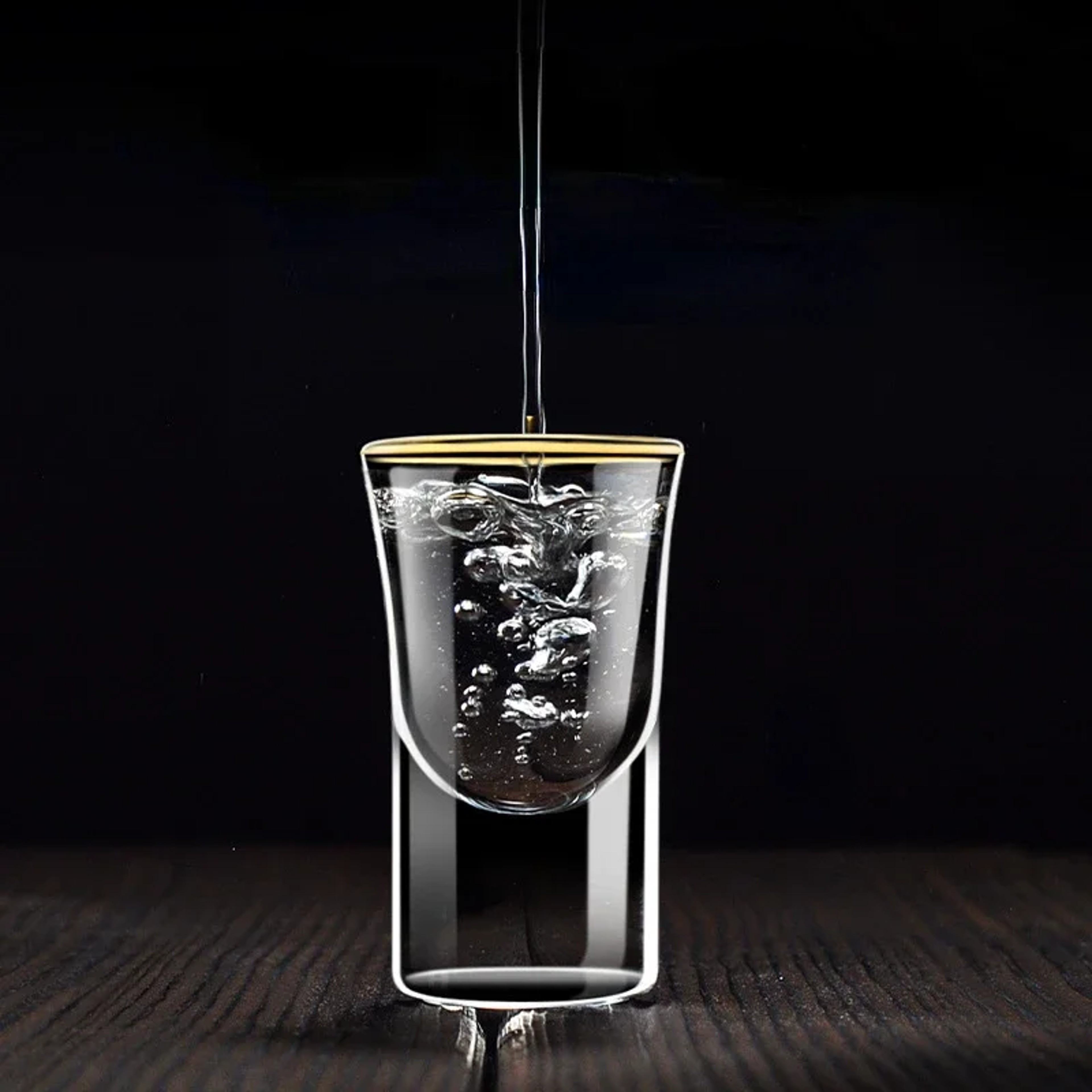 Shot Glass Sets, Gold Foil Spirits Cups, Small Wine Glass, Creative Household Mug, Gilt Edged Cup – view 3