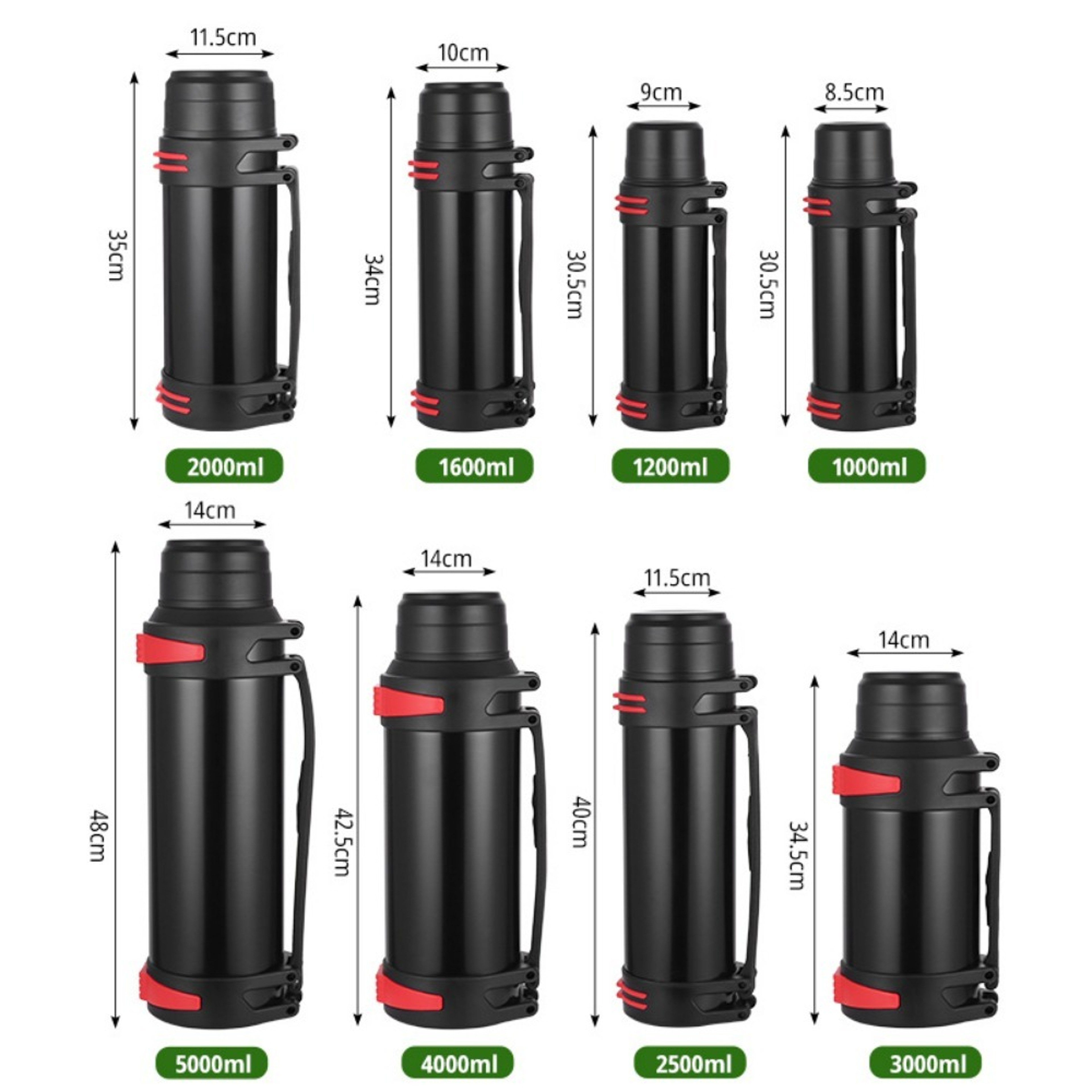 Large Capacity Stainless Steel Water Bottle, Vacuum Insulated Thermos Flask, Outdoor Travel Cup for Hot and Cold Drinks – view 6