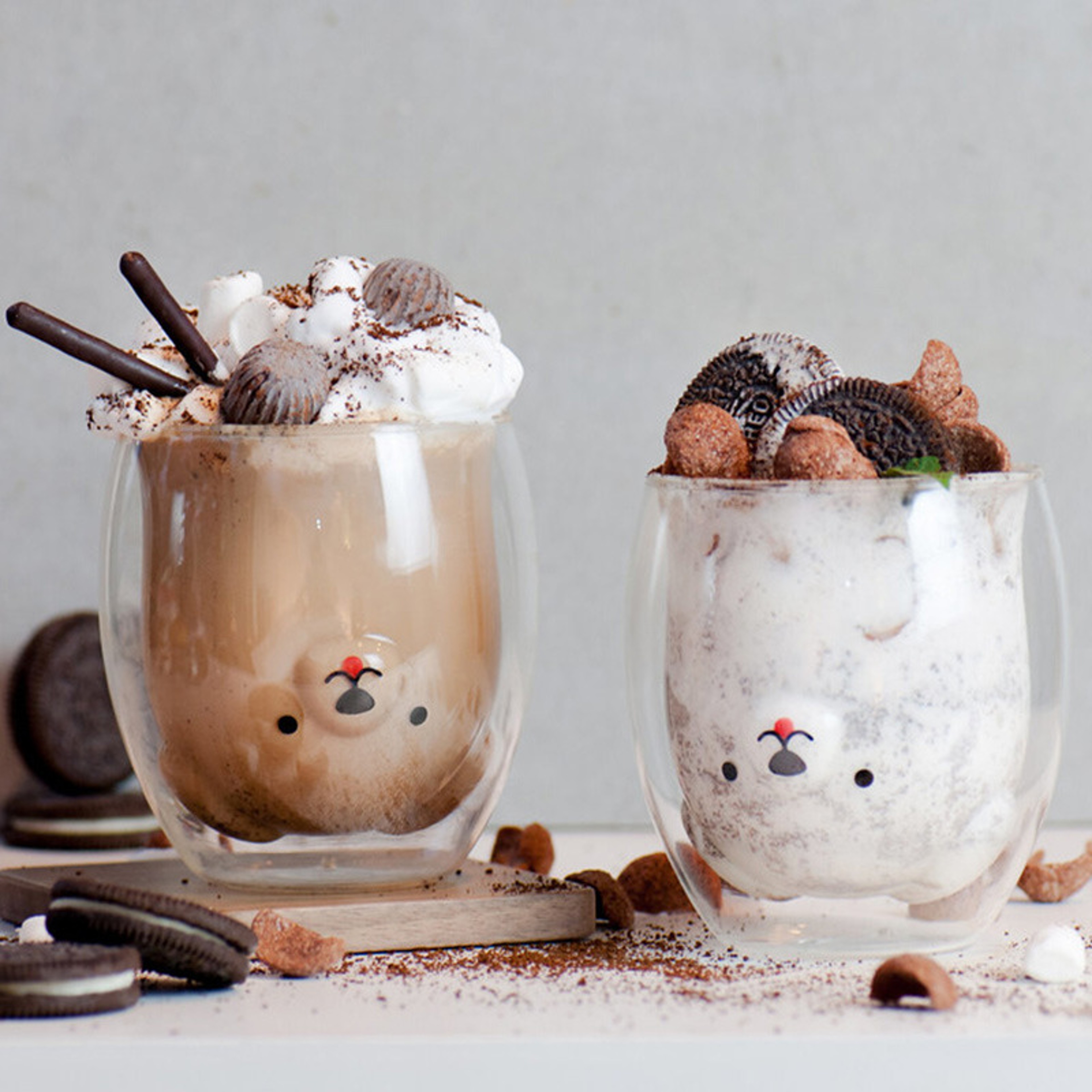 Creative Animal Glass Cup, Double Wall Insulated Mug, Bear Cat Dog Coffee Cup, Milk Juice Cup, Birthday Christmas Gift – view 3