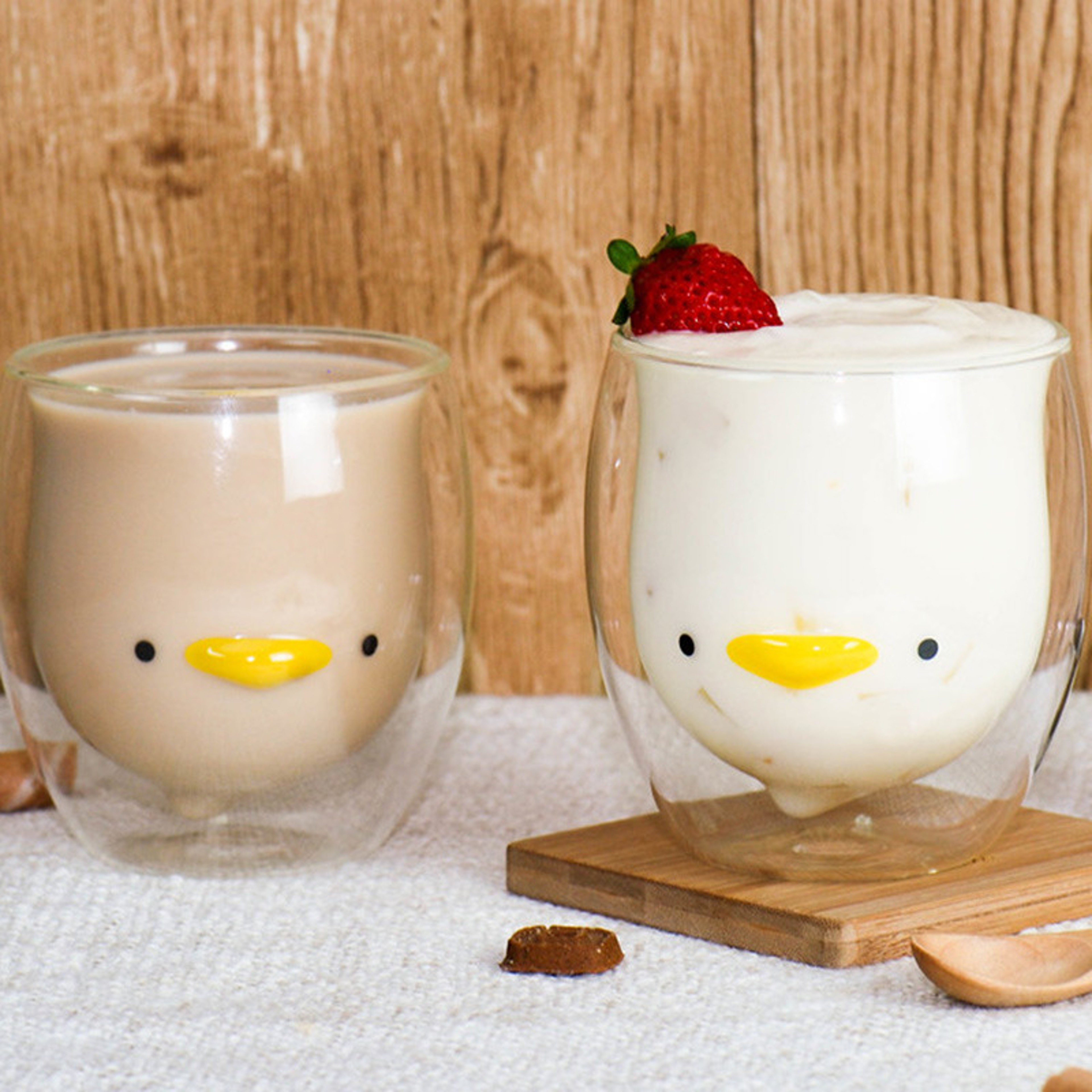 Creative Animal Glass Cup, Double Wall Insulated Mug, Bear Cat Dog Coffee Cup, Milk Juice Cup, Birthday Christmas Gift – view 4
