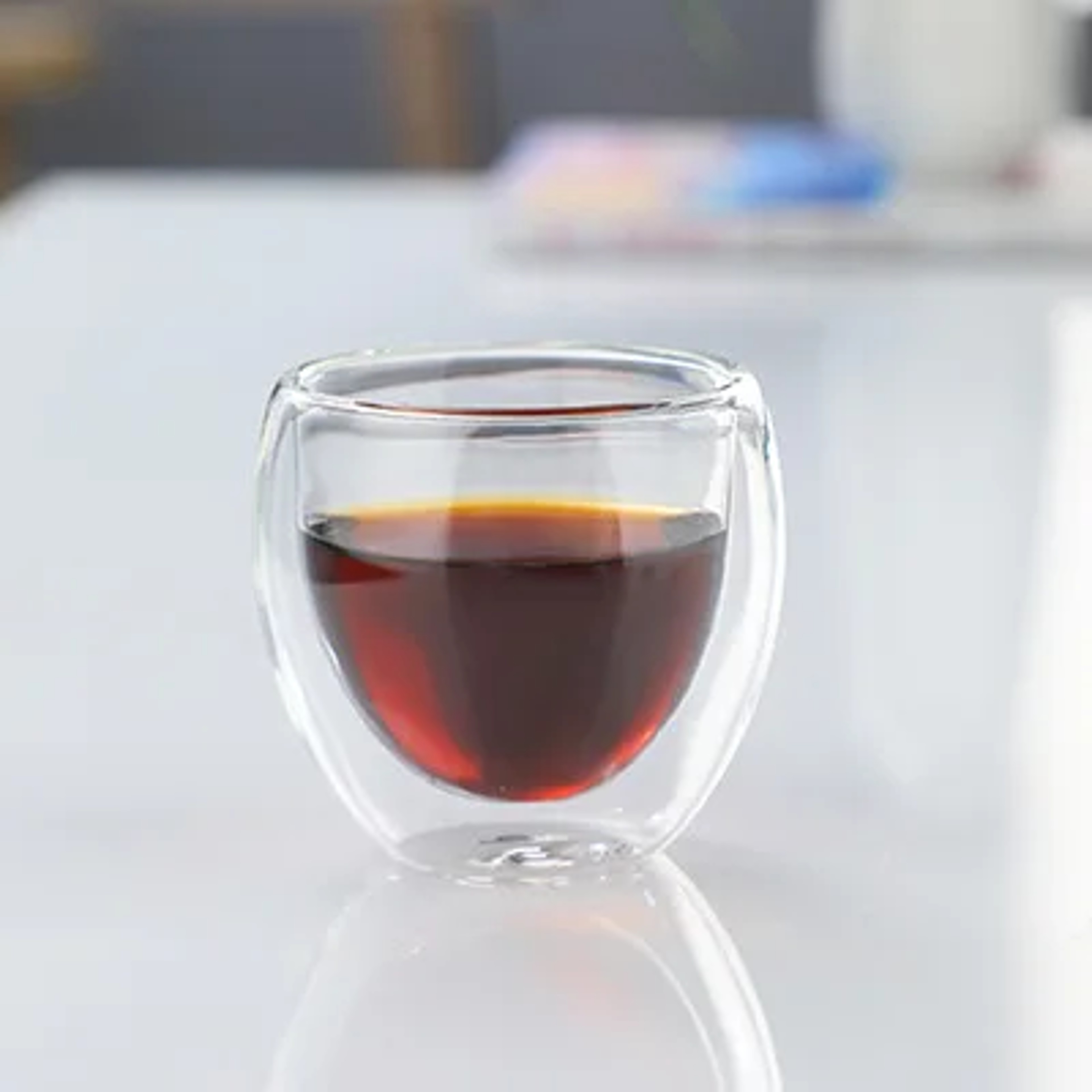 Double Wall Insulated Glass Cup, Clear Espresso Coffee Mug, Handmade Beer, Tea, Milk, Whiskey Glass, Drink ware – view 11