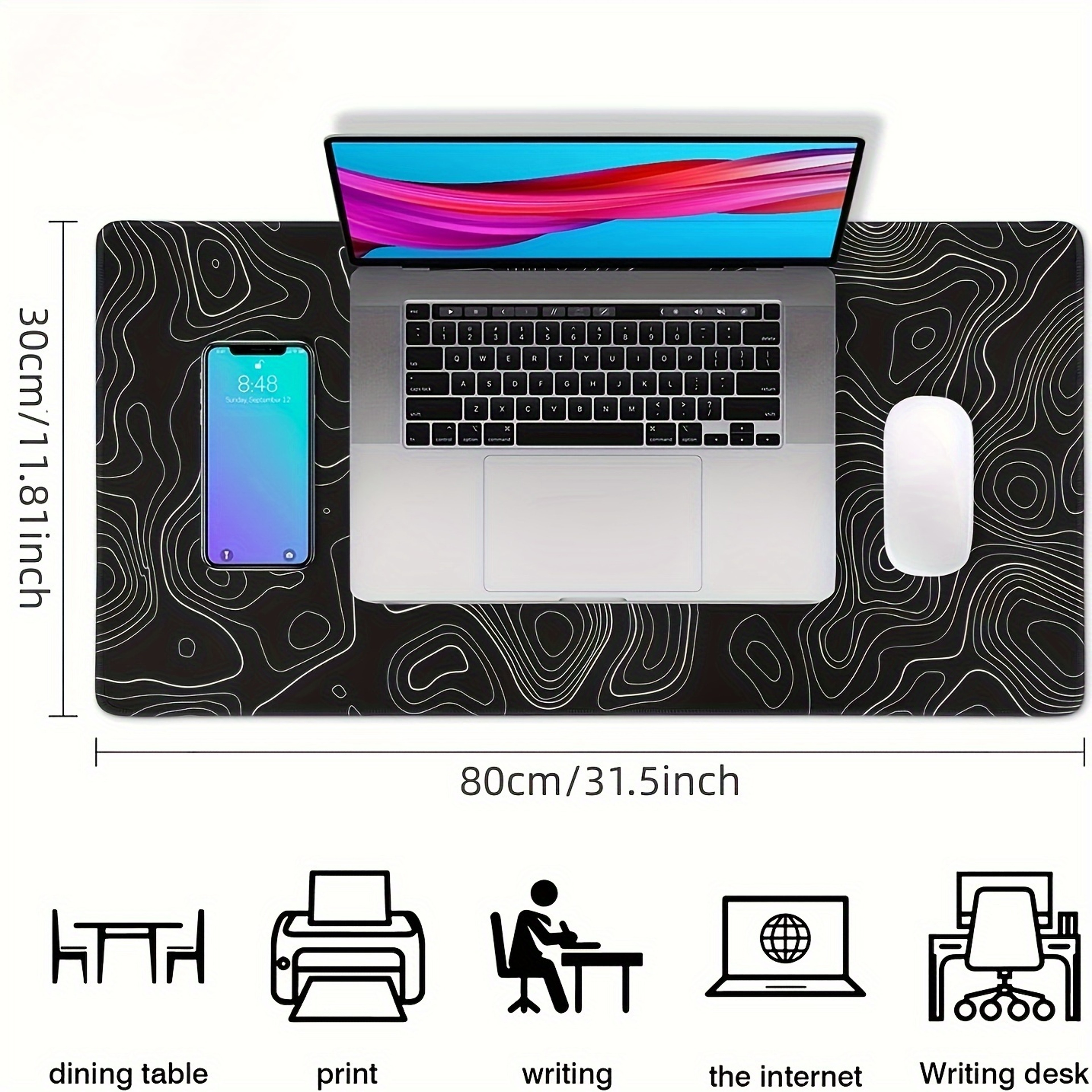 Large Mouse Pads For Desk, Gaming Mouse Pad, Extended Mouse Pad, Mouse Pad with Stitched Edges and Non-Slip Rubber Base – view 5