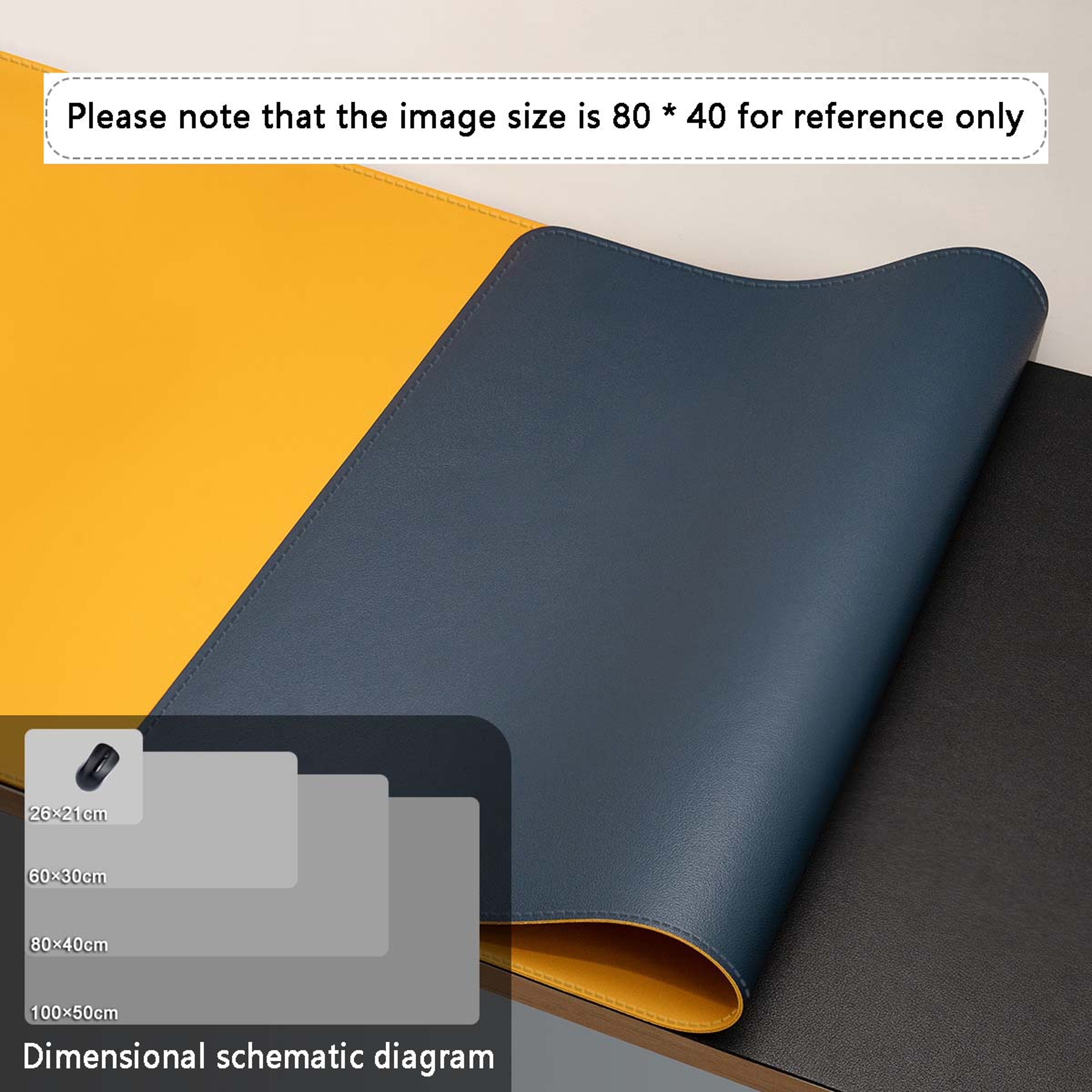 Mouse Pad Large Size Office Desk Protector Mat Leather Waterproof Desktop Keyboard Desk Pad Gaming Mouse pad PC – view 14