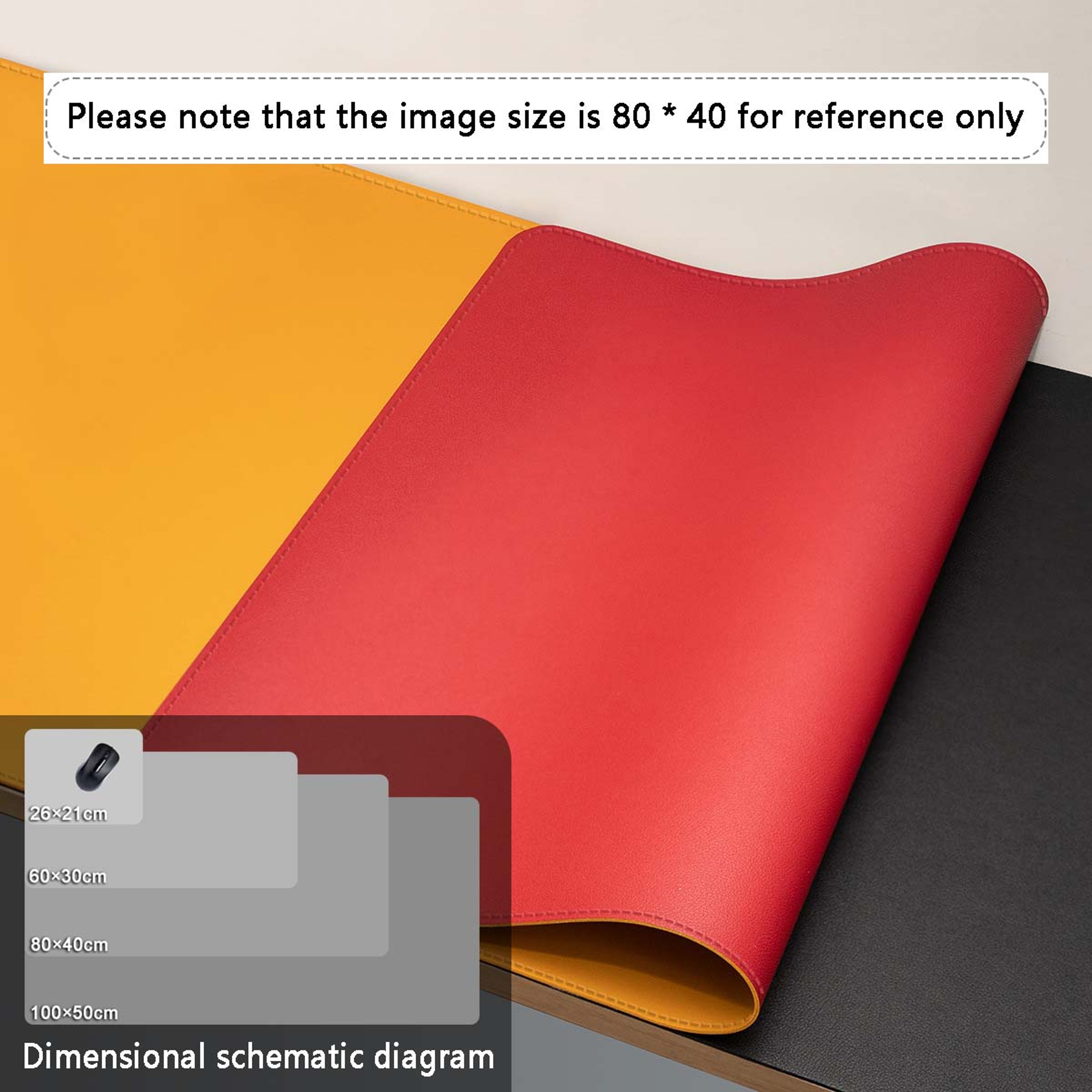 Mouse Pad Large Size Office Desk Protector Mat Leather Waterproof Desktop Keyboard Desk Pad Gaming Mouse pad PC – view 15