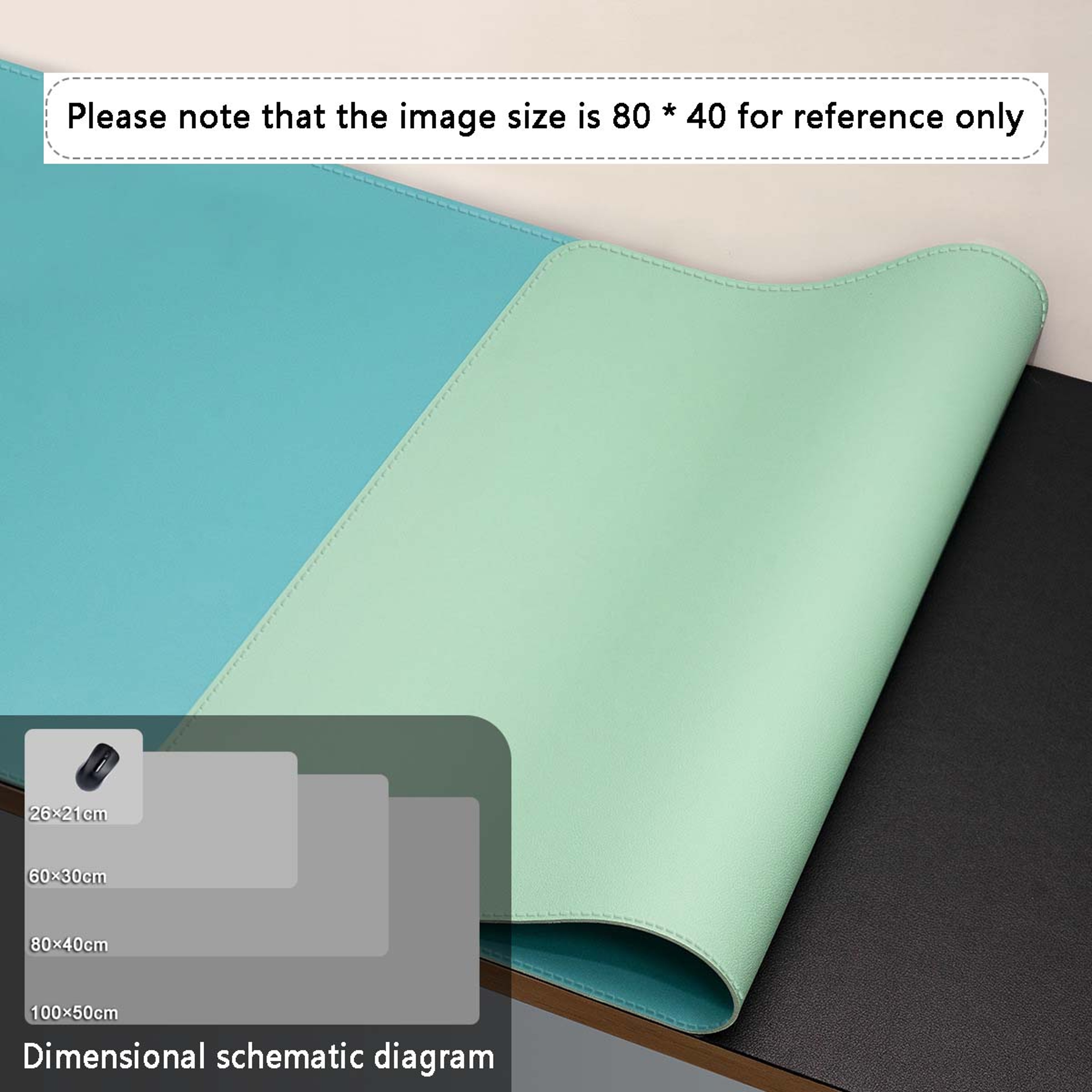 Mouse Pad Large Size Office Desk Protector Mat Leather Waterproof Desktop Keyboard Desk Pad Gaming Mouse pad PC – view 16