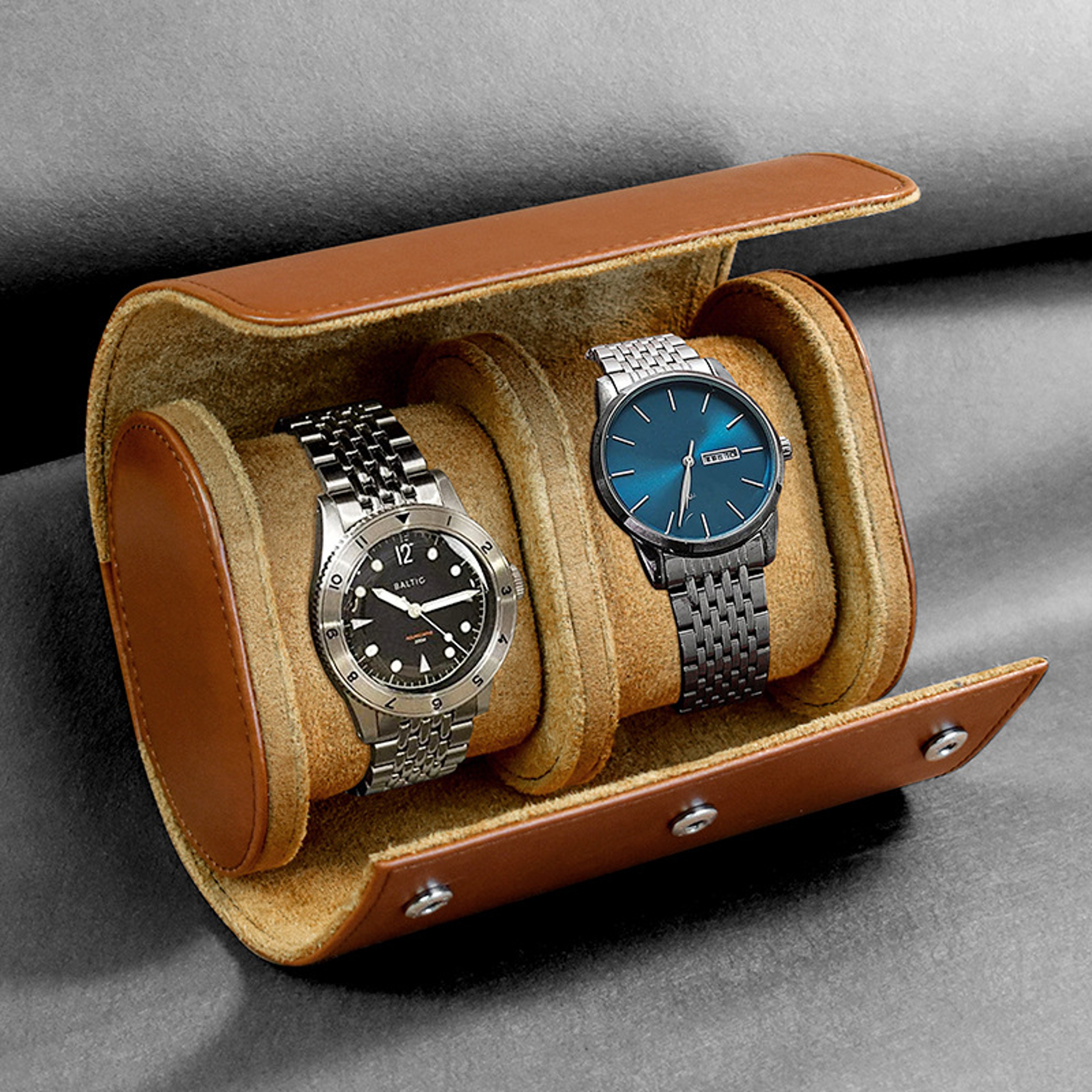 Watch Roll Travel Case, Watch Storage, Secure Organiser with Removable Pillows, Solid Watch Holder – view 11