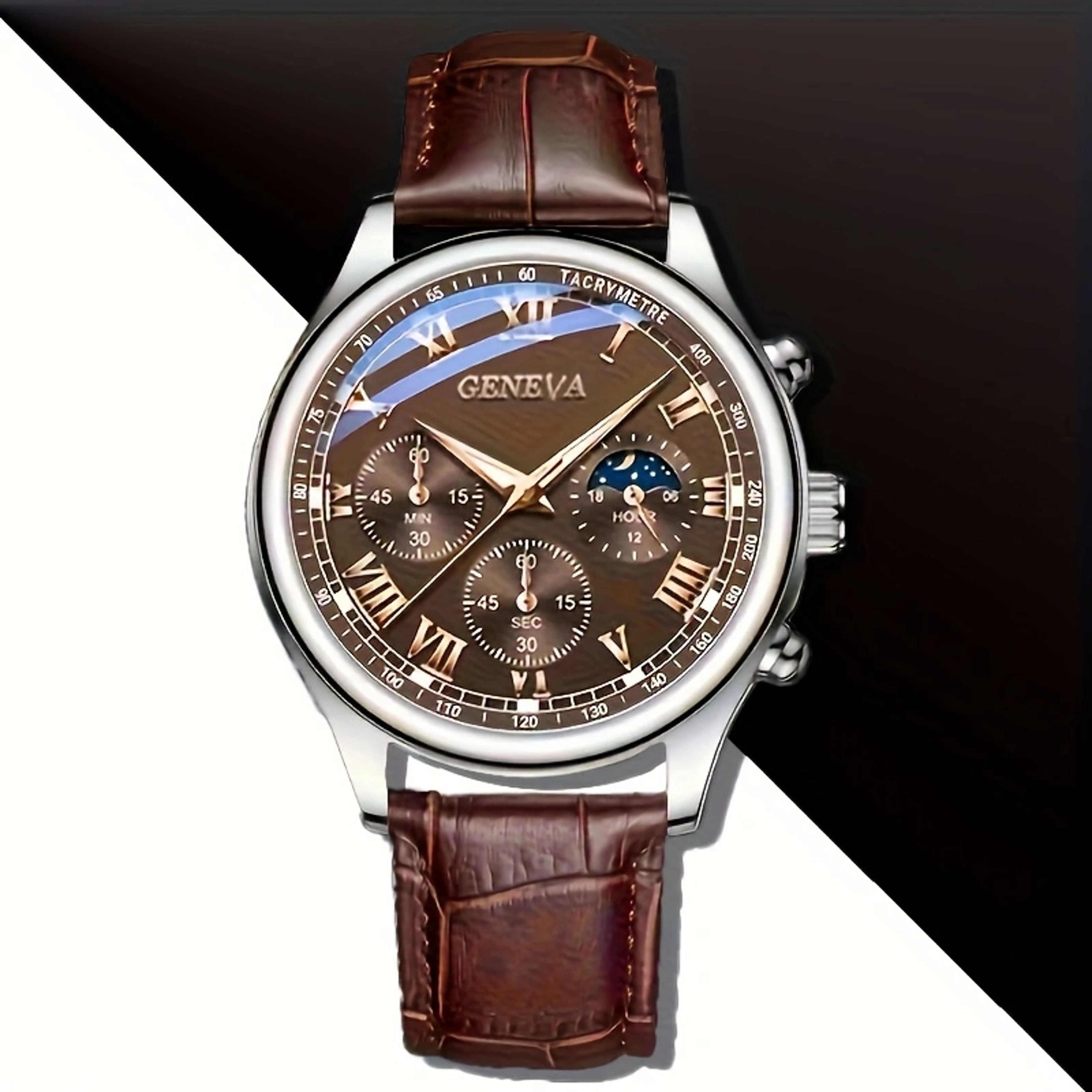 High Quality Men's Luxury Quartz Watch, Fashion Belt, Waterproof, Sport, Round, Business, Student, Glow Clock – view 7