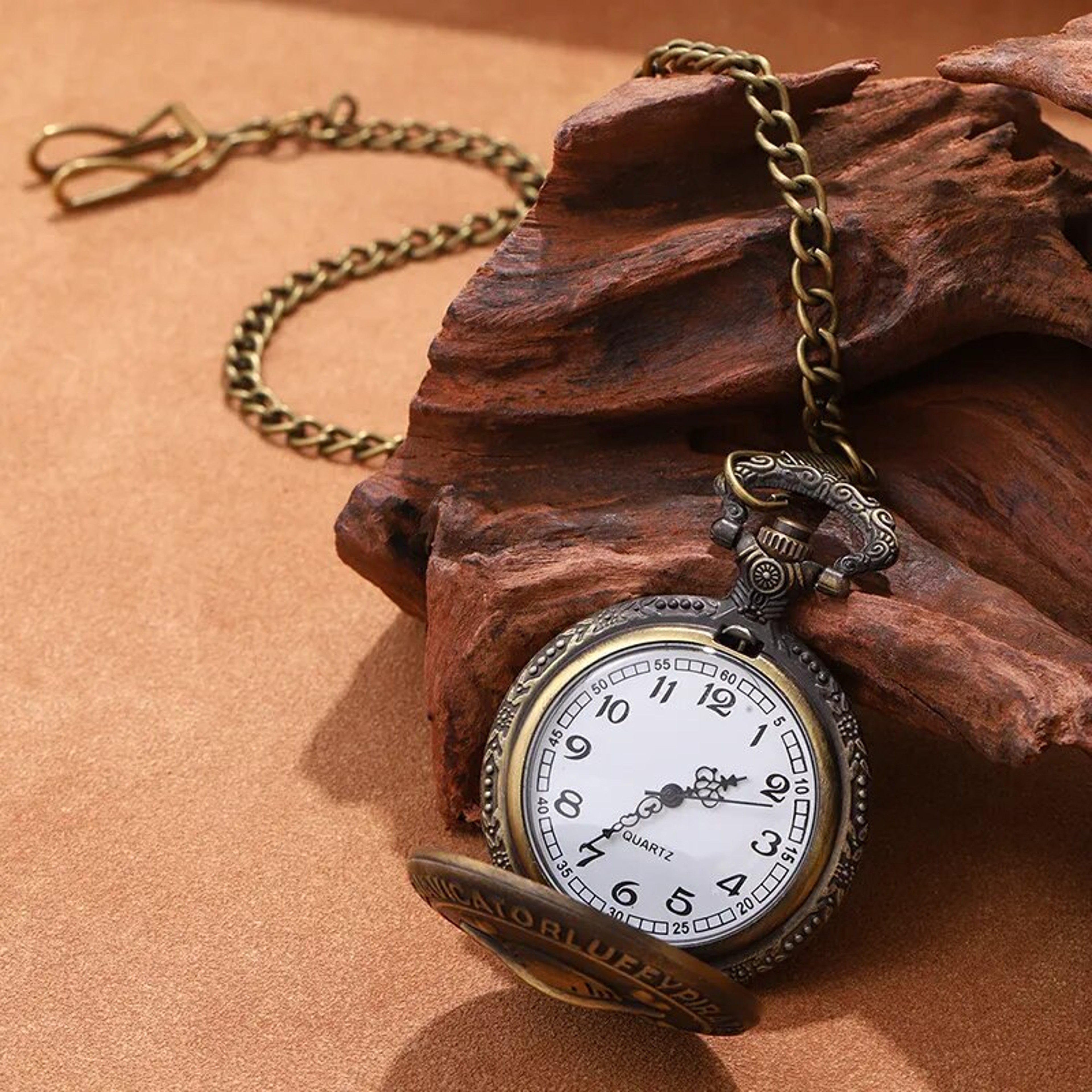 Pirate Captain Quartz Pocket Watch, Double Knife Necklace, Pendant Bracelet Gift for Men, Vintage Clock – view 4
