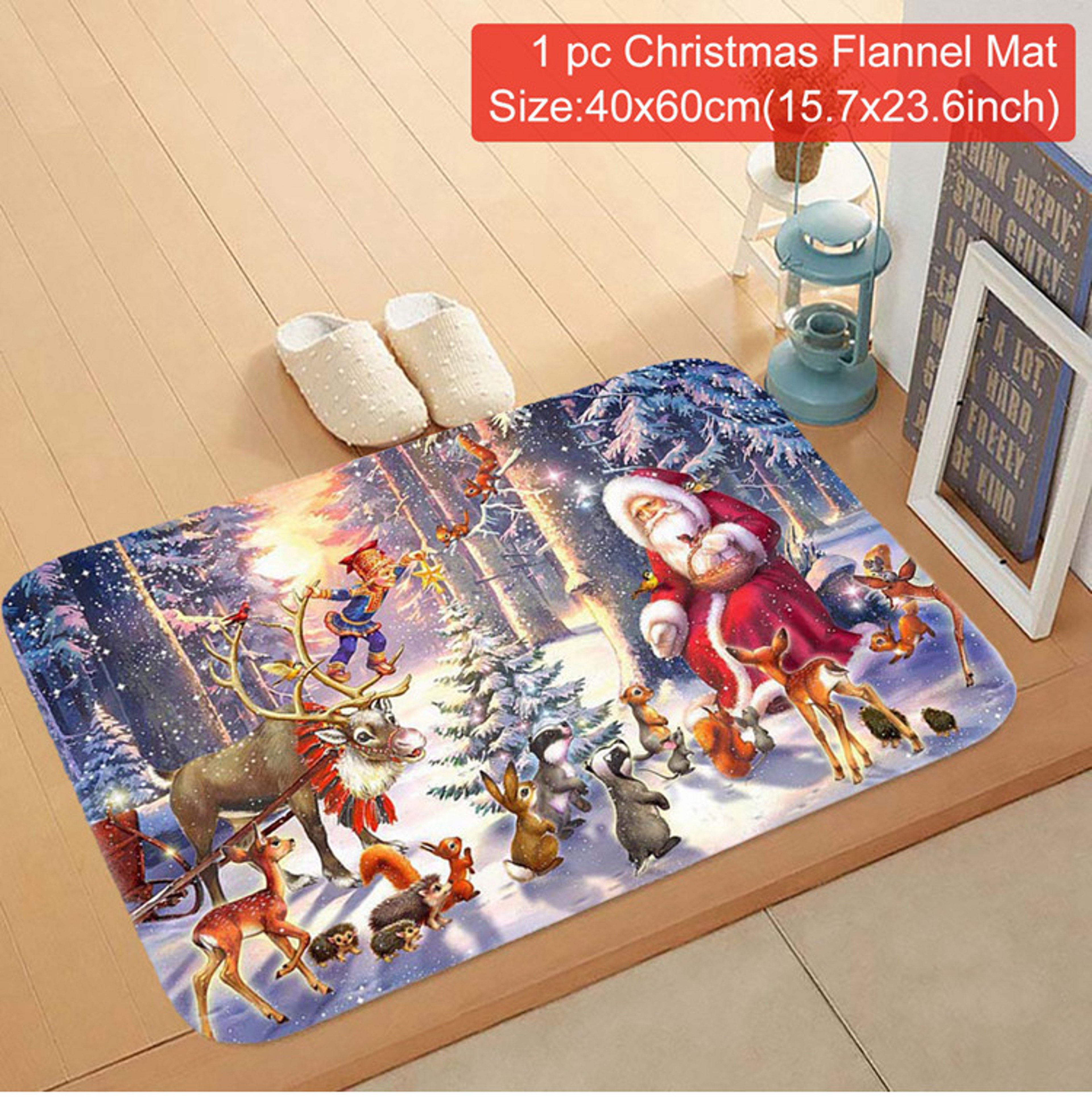 Christmas Door Mat Santa Claus Outdoor Carpet Merry Christmas Decorations For Home 16