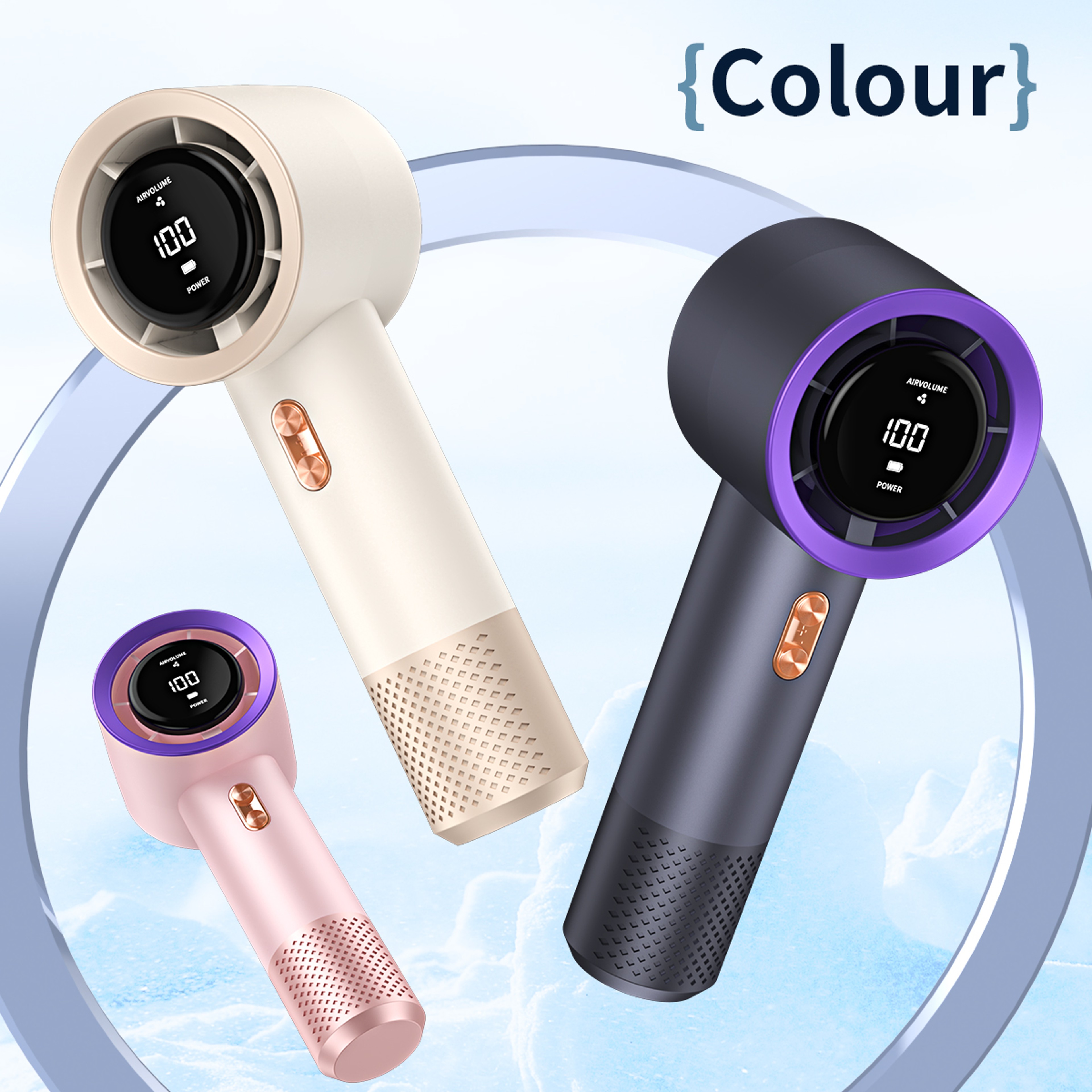Handheld High Speed Fan Mini Portable Air Conditioner Six Fans Adjustment Cooling Device 0