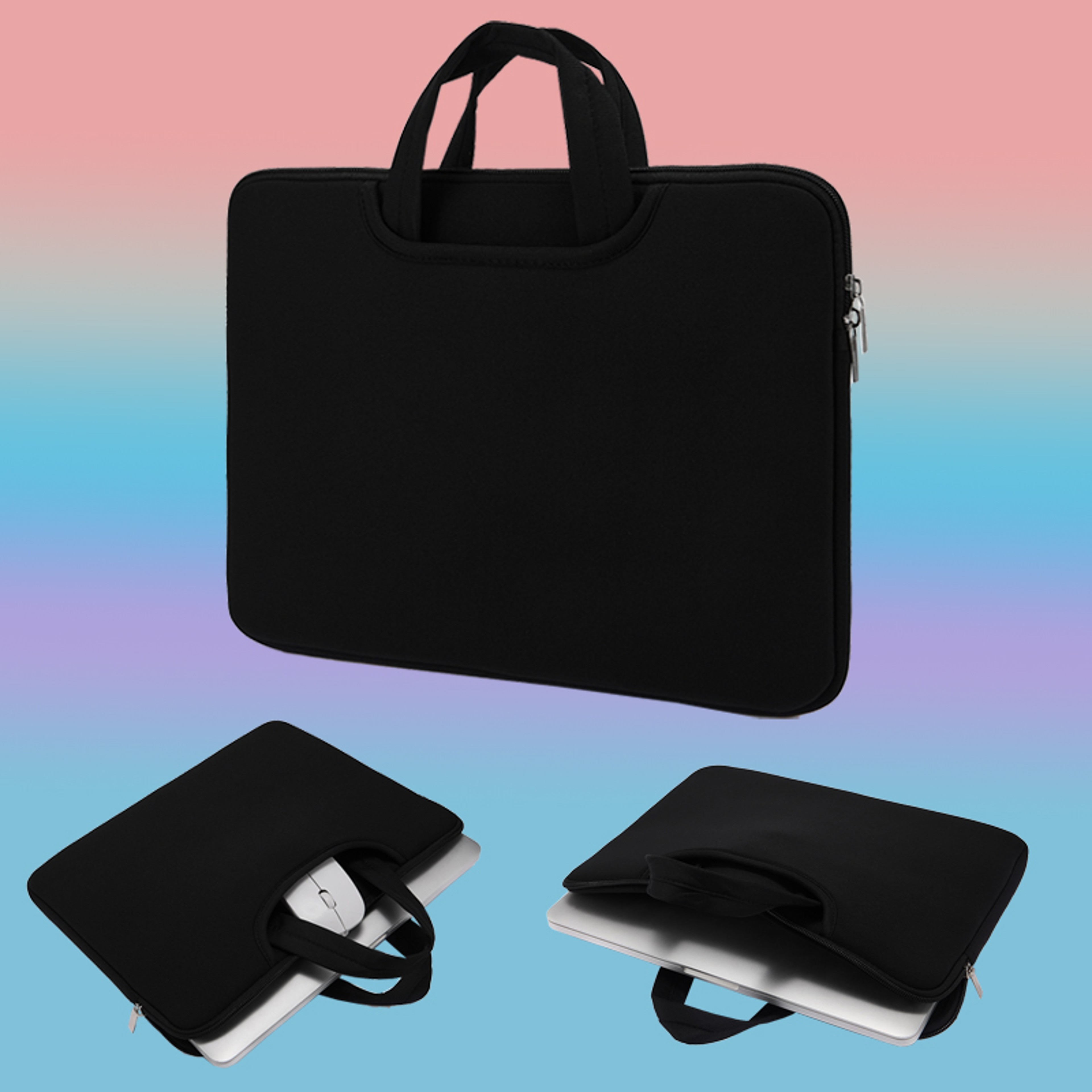 Computer Handbag, Large Space Laptop Bag, Lightweight, Front Pocket Can Hold Power, Mouse – view 3