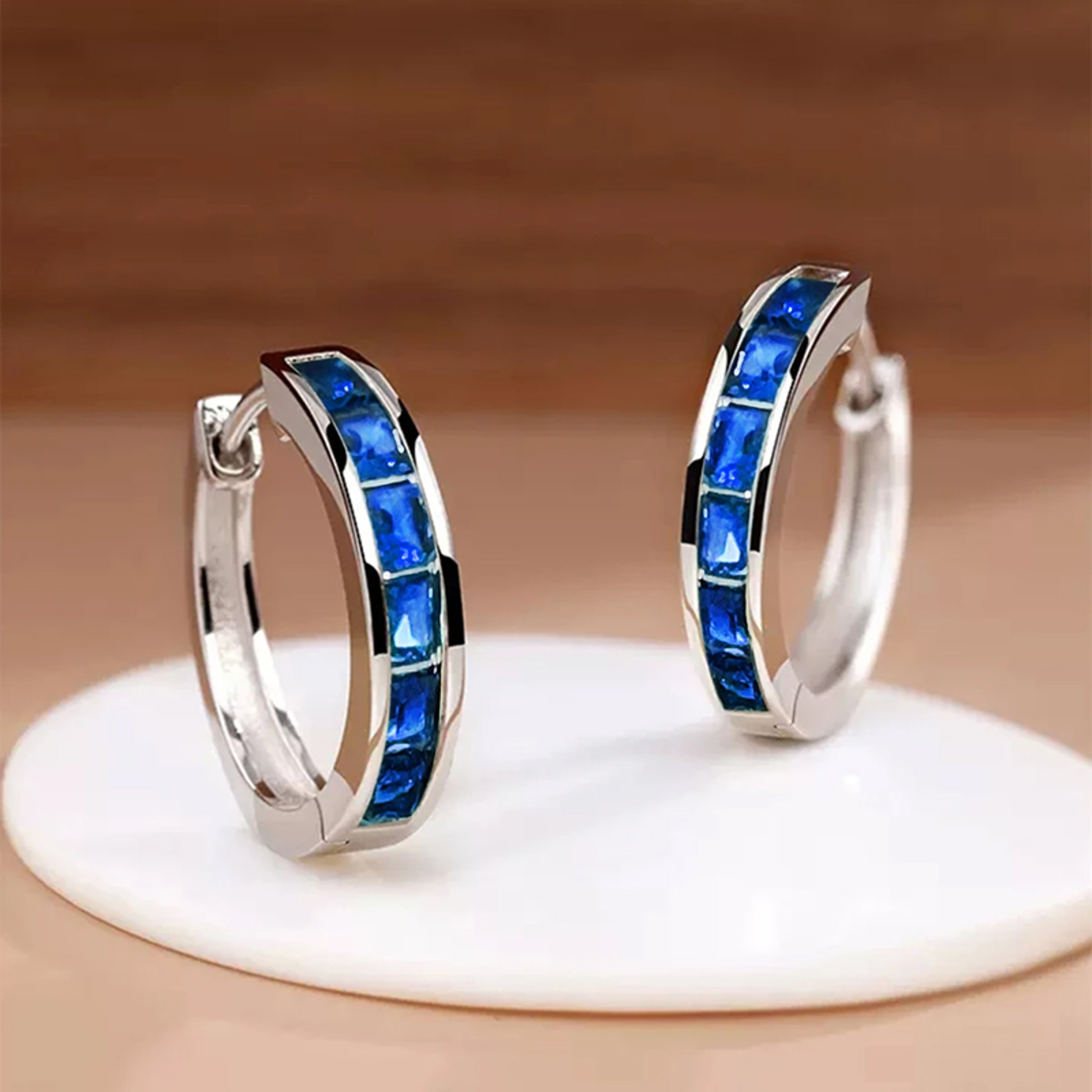 Classic Design Women Hoop Earrings Princess Square Simple Elegant Female Accessories Versatile Jewe 9