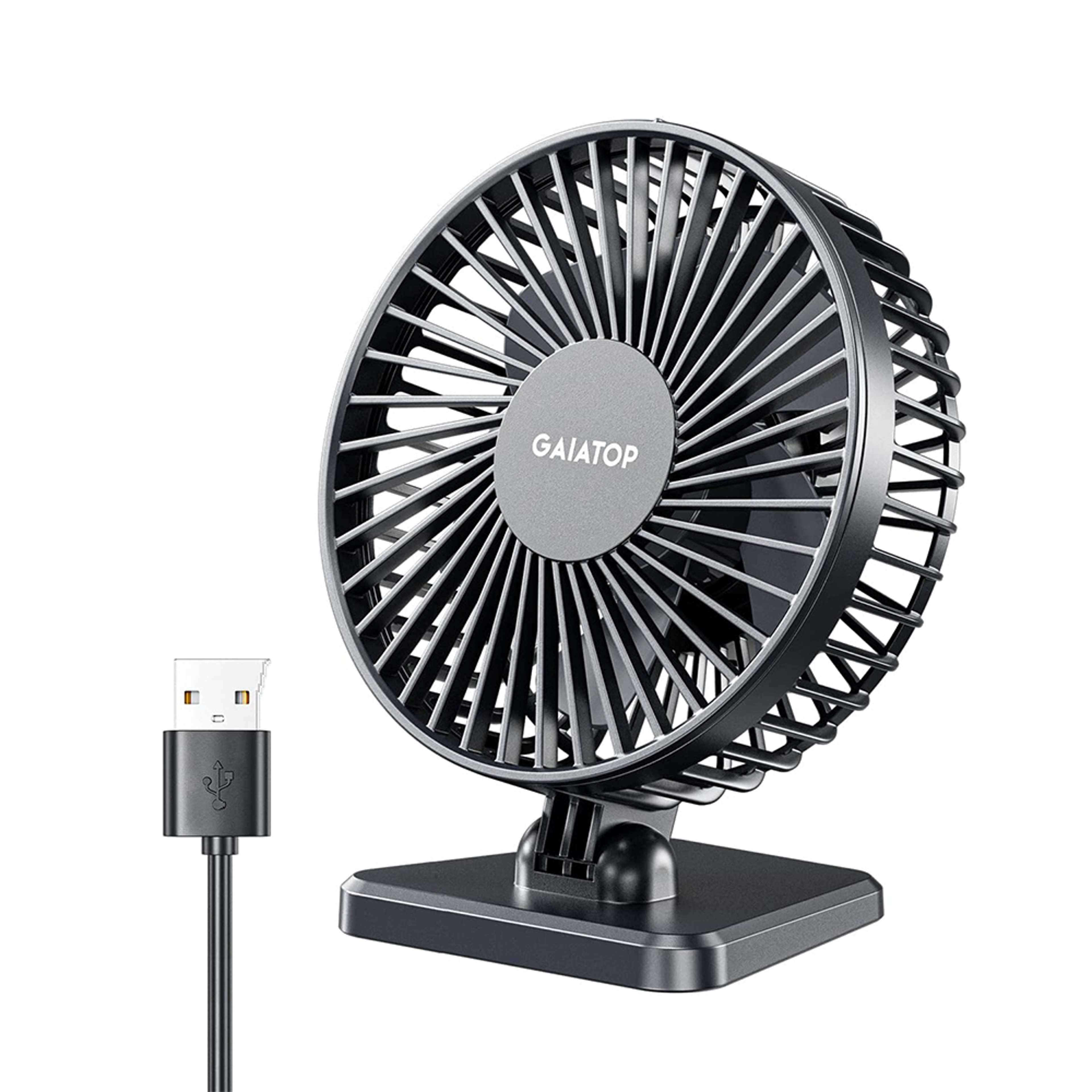 Mini USB Desktop Fan Portable Office Fan Quiet Cooling Fans Three Speed Adjustable Home Desk Fan 5