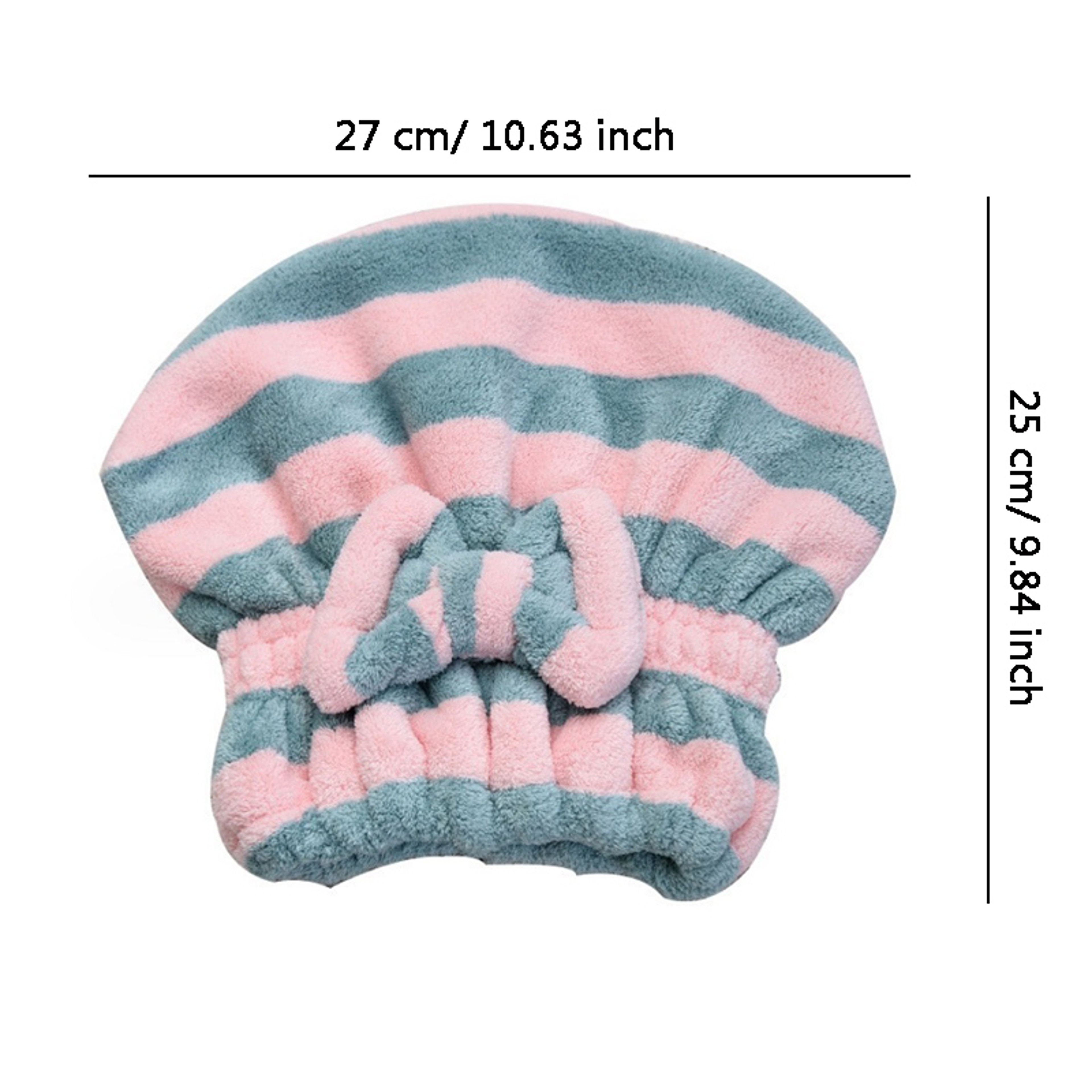 Dry Hair Towel, Quick Drying Hair Cap for Women, Super Absorbent Shower Cap, Striped Pattern Hair Bonnets – view 6