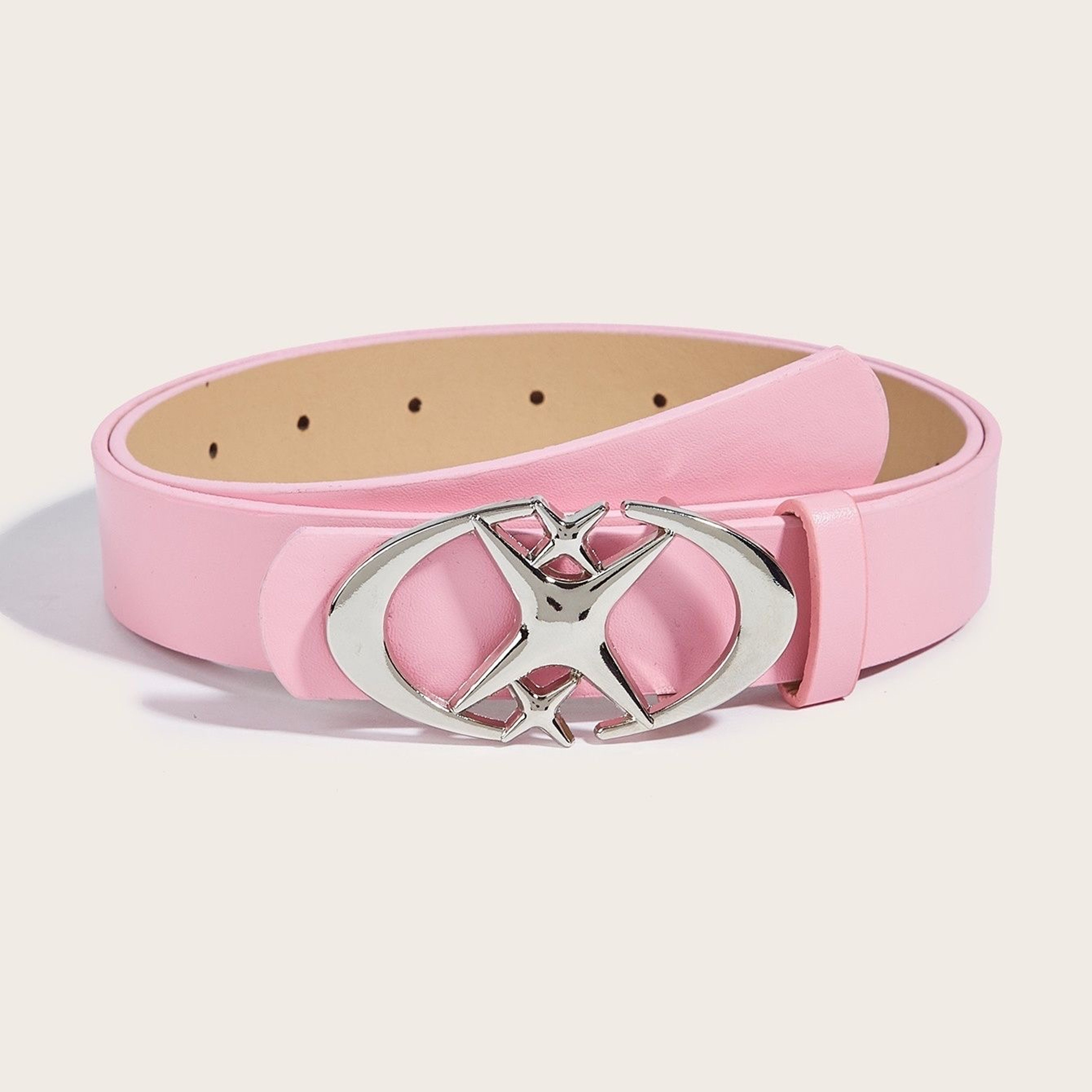 Stylish Oval Cross Metal Buckle Belt, Durable Simple Design, Universally Compatible Unisex Gift – view 9
