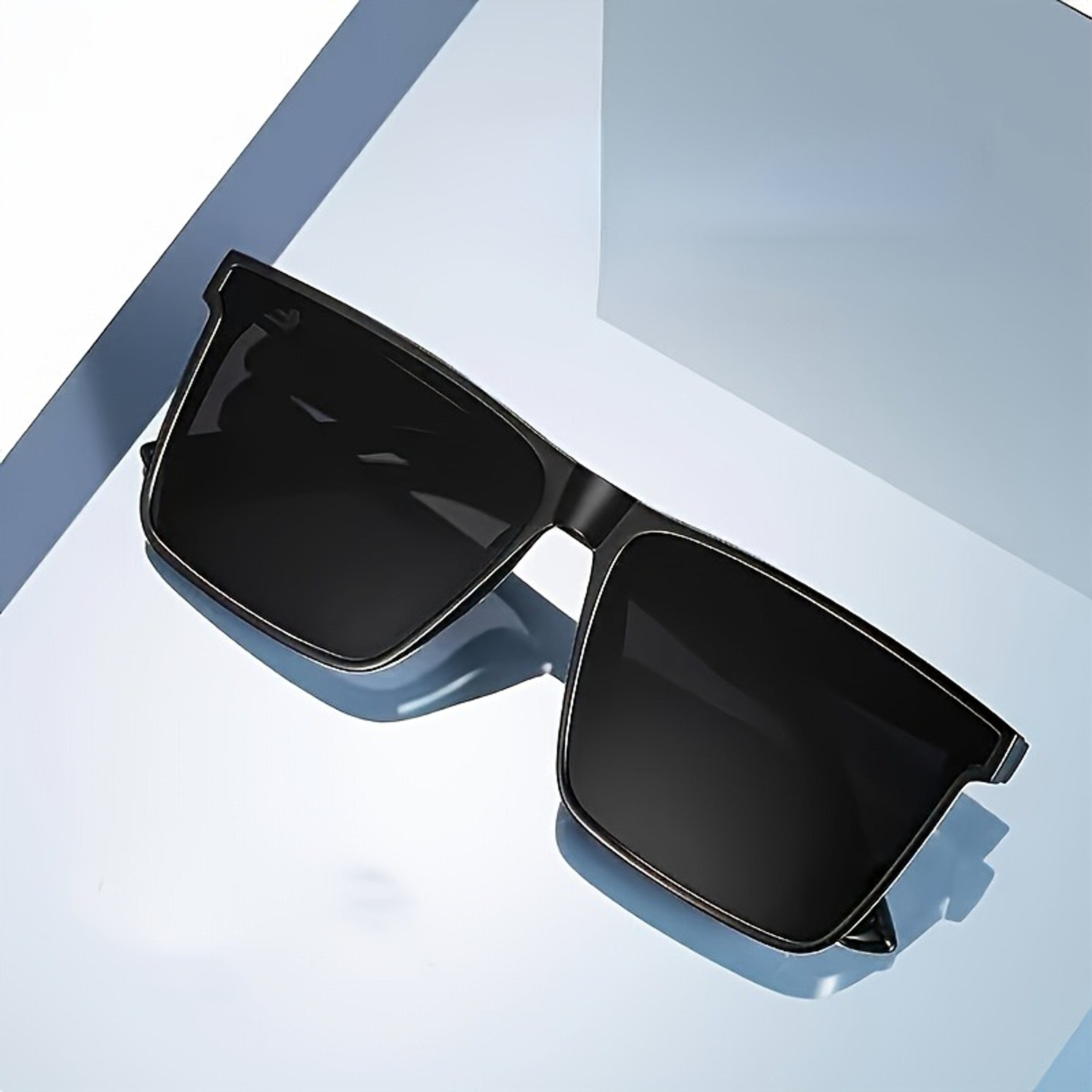 Men Simple Black Square Fashion Glasses for Outdoor Travel, Driving, Photography – view 5