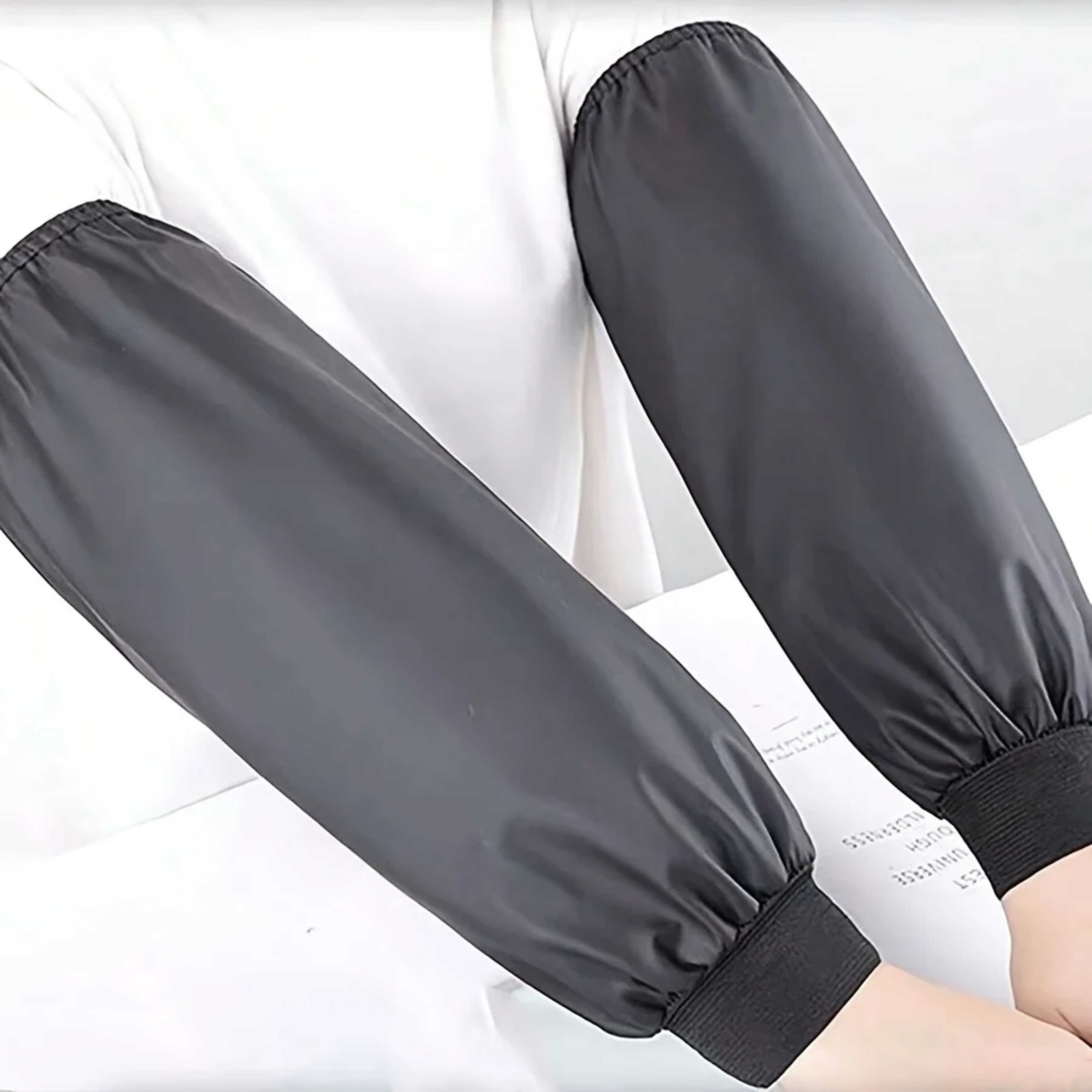 Heavy-Duty Faux Leather Arm Sleeves - Waterproof, Oil-Resistant for Kitchen & Industrial Work – view 5