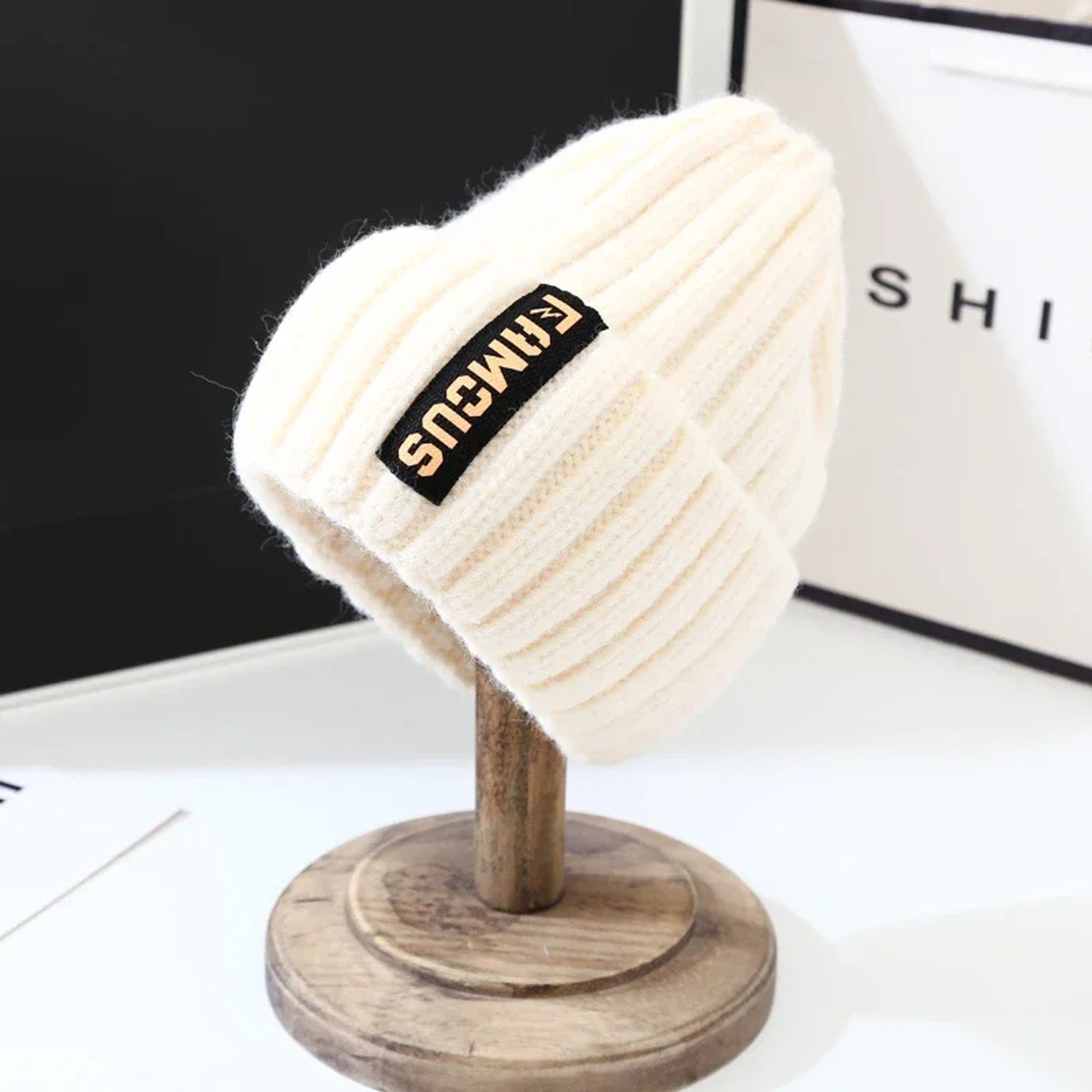 Soft Crochet Knit Beanie Winter Hat for Men Women – Unisex Solid Color Cold Weather Cap – view 7