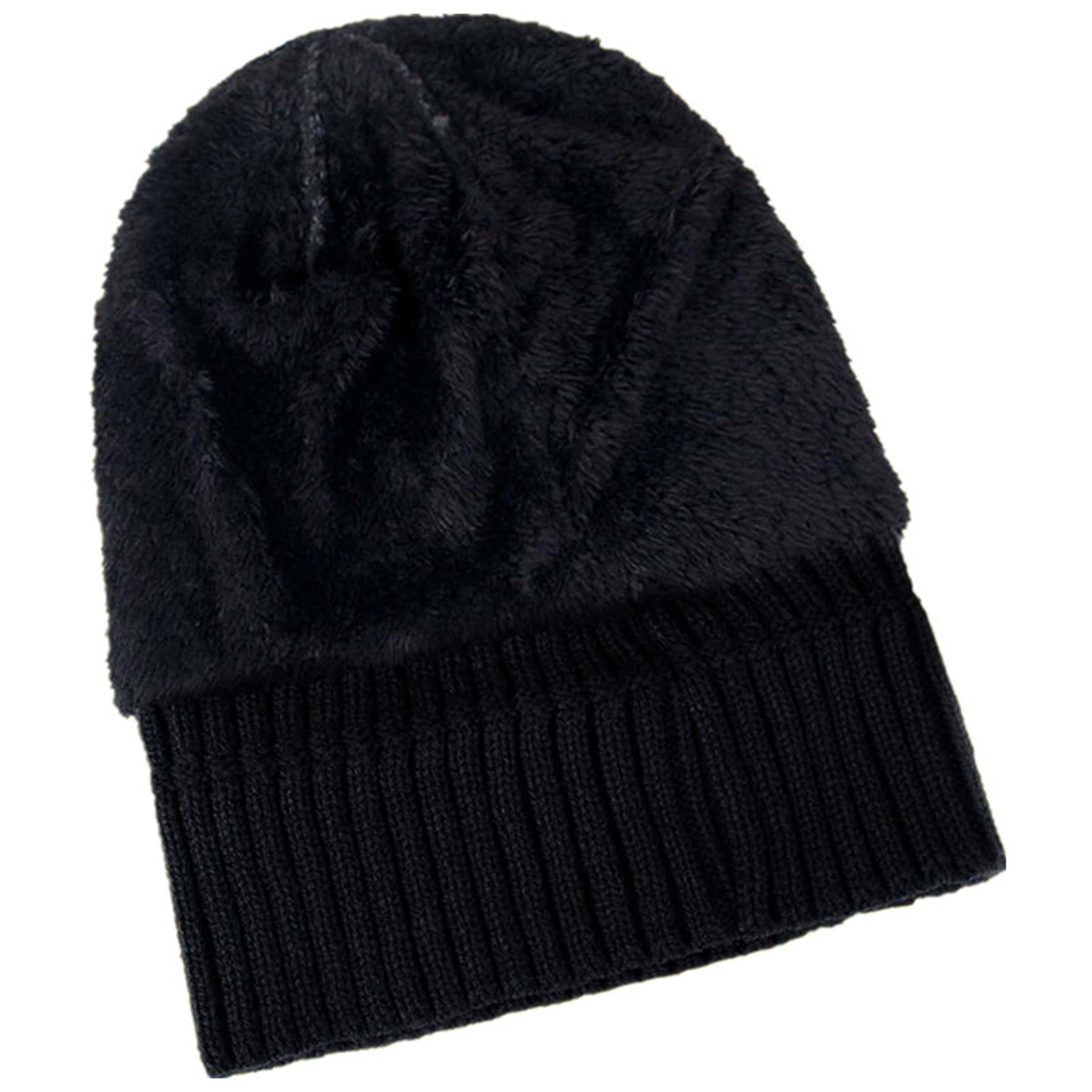 Stylish Thick Knitted Winter Hat Fur Lined Beanie Cap for Men & Women – view 5