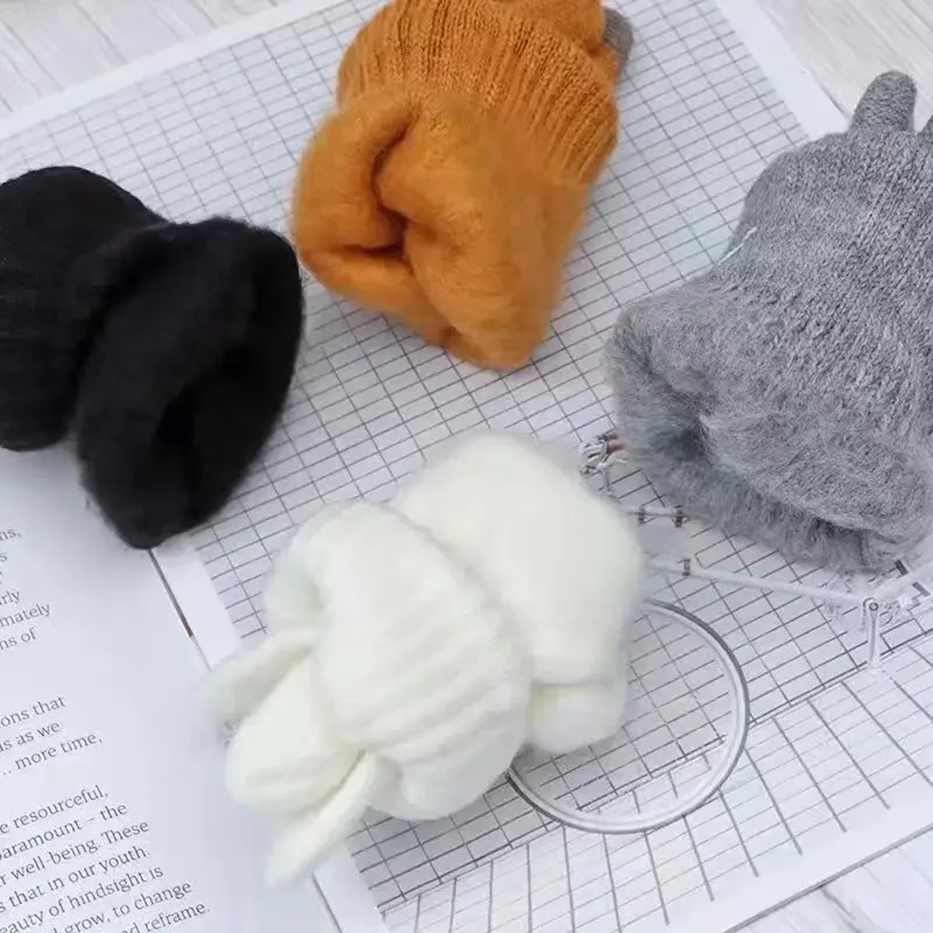 Women Men Stretch Knit Mittens Warm Winter Wool Full Finger Gloves Touch Screen Outdoor Cycling Dri 5