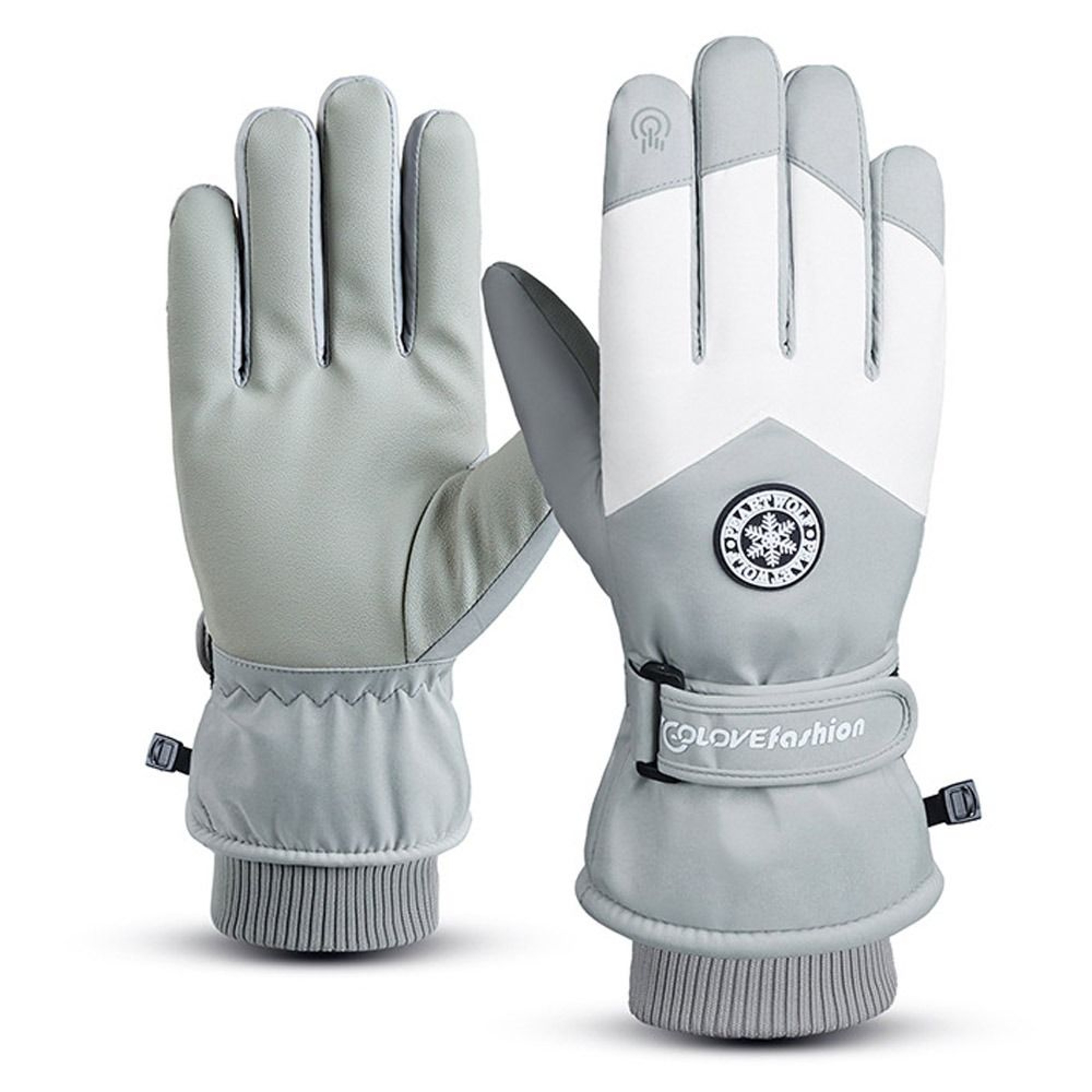 Winter Unisex Snowboard Ski Gloves PU Leather Non-slip Touch Screen Waterproof Motorcycle Cycling Fleece Warm Snow Gloves – view 11
