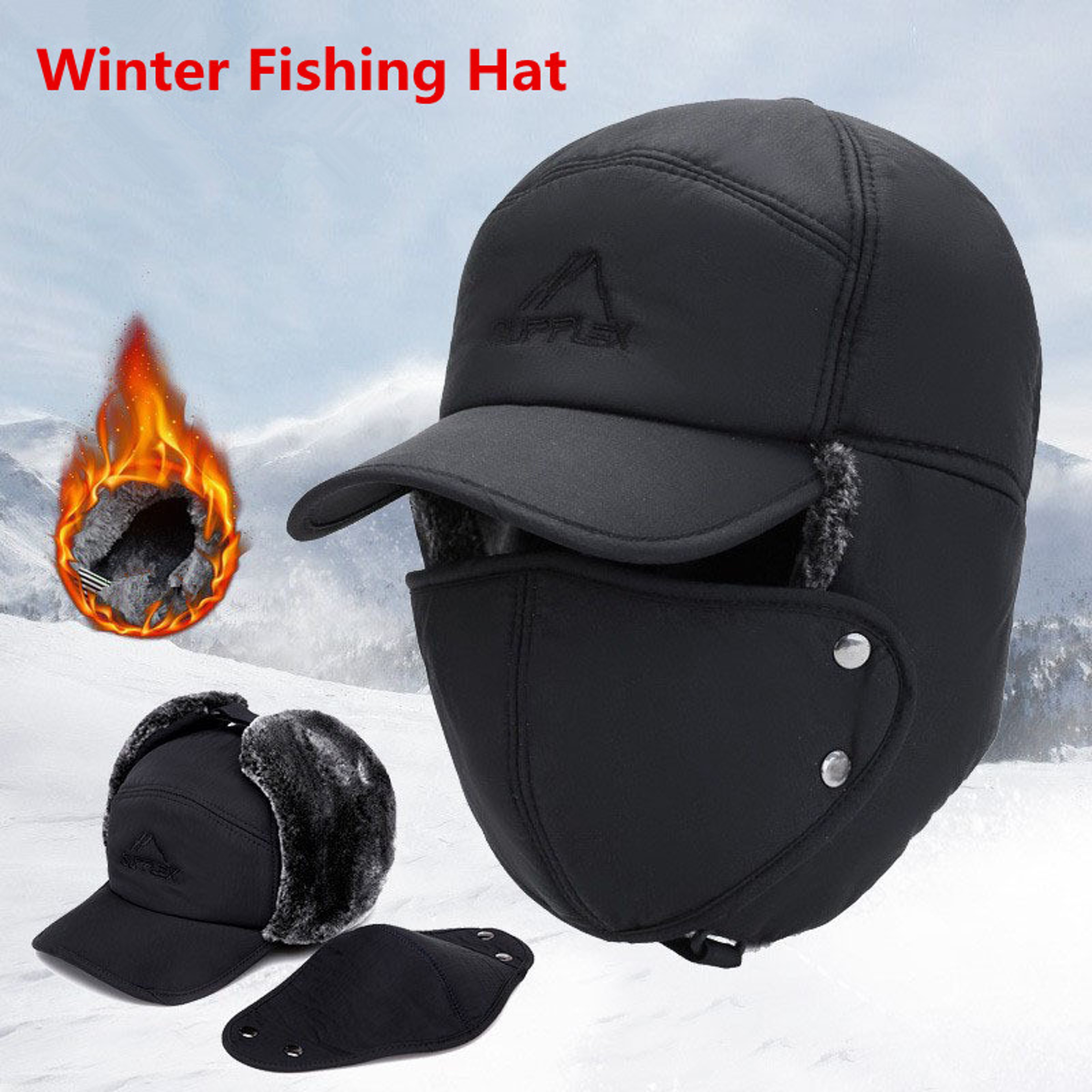 Winter Warm Thickened Artificial Fur Baseball Hat For Skiing Soft Cold Weather Hat For Men And Wome 0