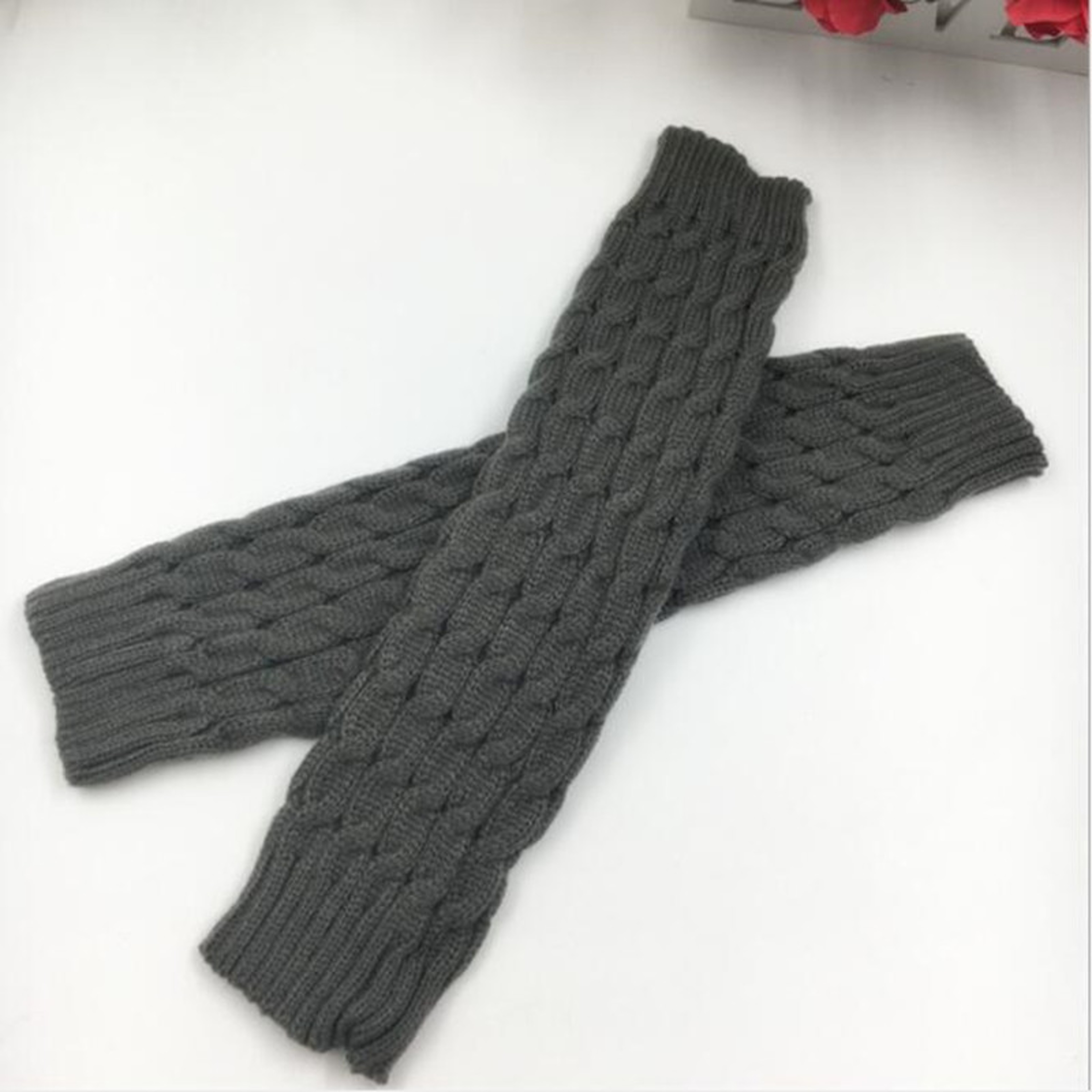 New Women Autumn Winter Leg Warmers Hemp Flowers Knee Pad Leg Warmer For Sports Safety 4
