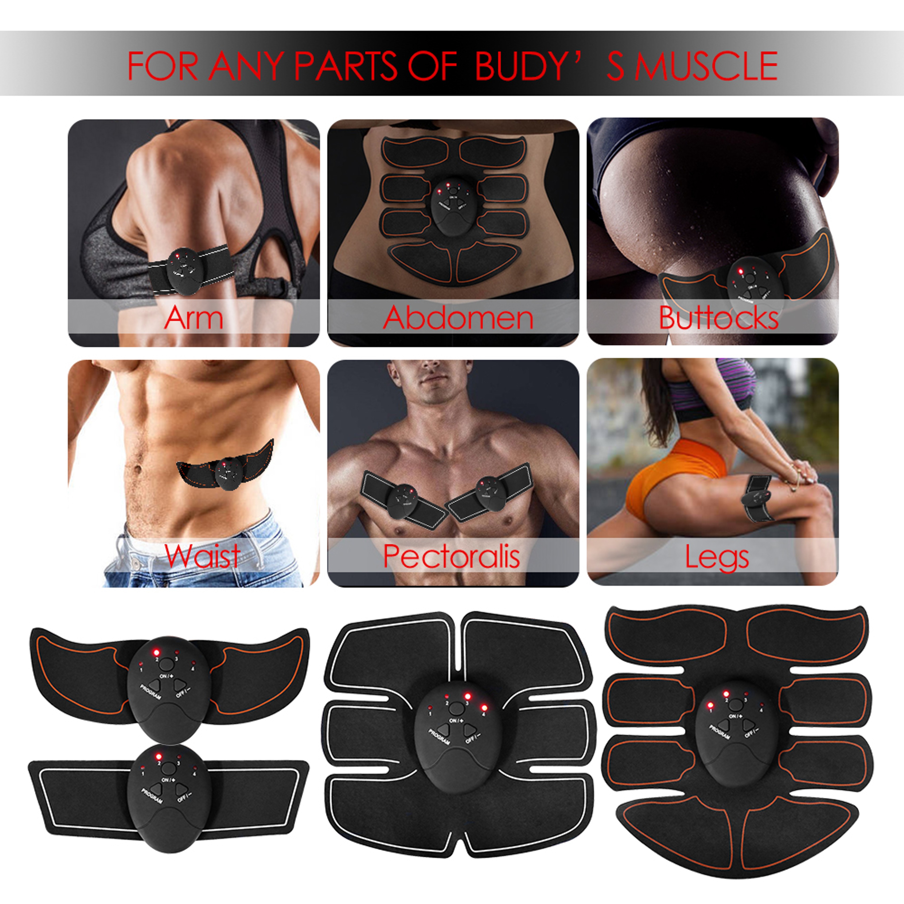 Muscle Simulator Trainer, Abdominal Muscle Massager, Hip Training Fitness Fat Burning Apparatus – view 6