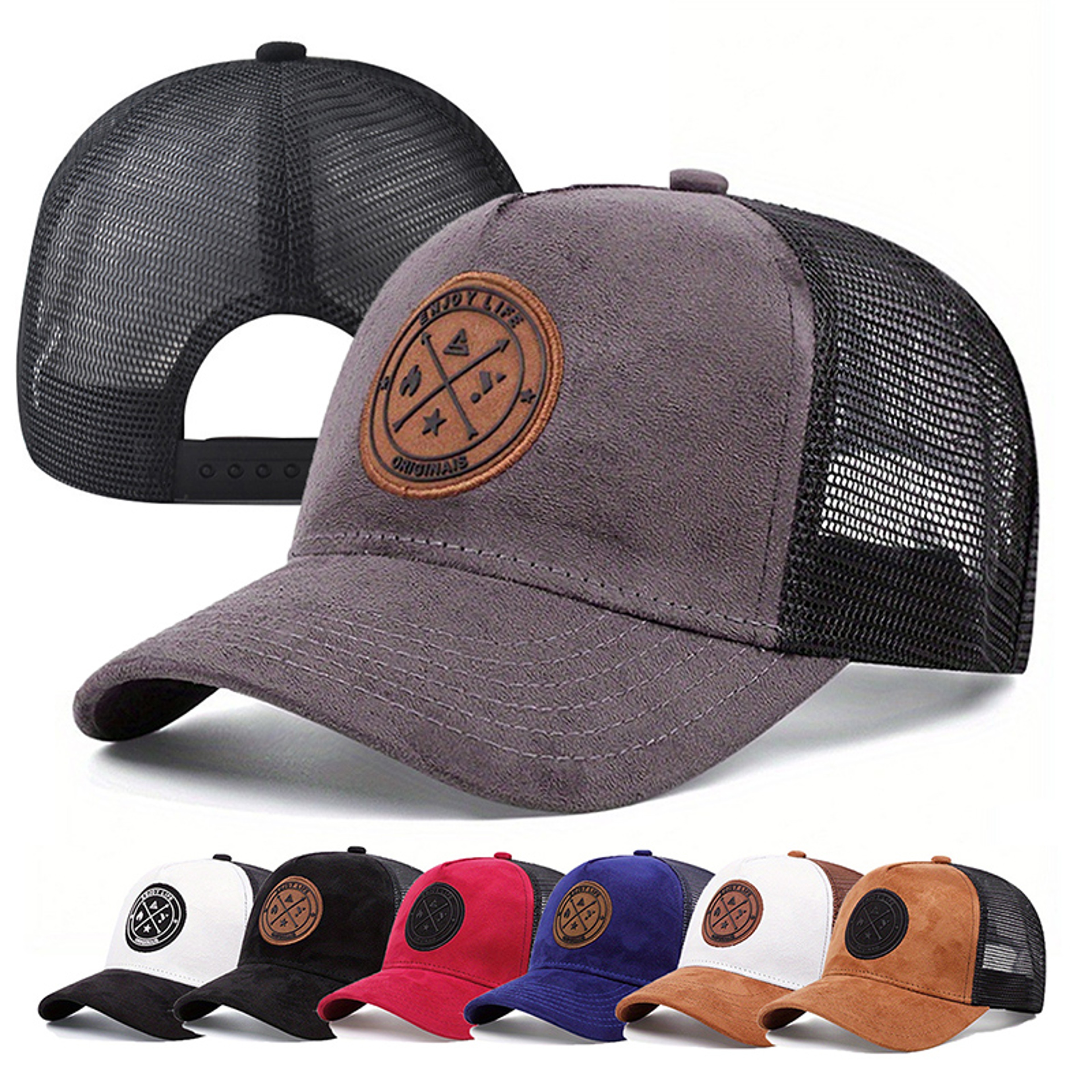 Summer Mesh Baseball Cap Women Men ENJOY LIFE Letter Patch Snapback Hat Casual Breathable Unisex St 0