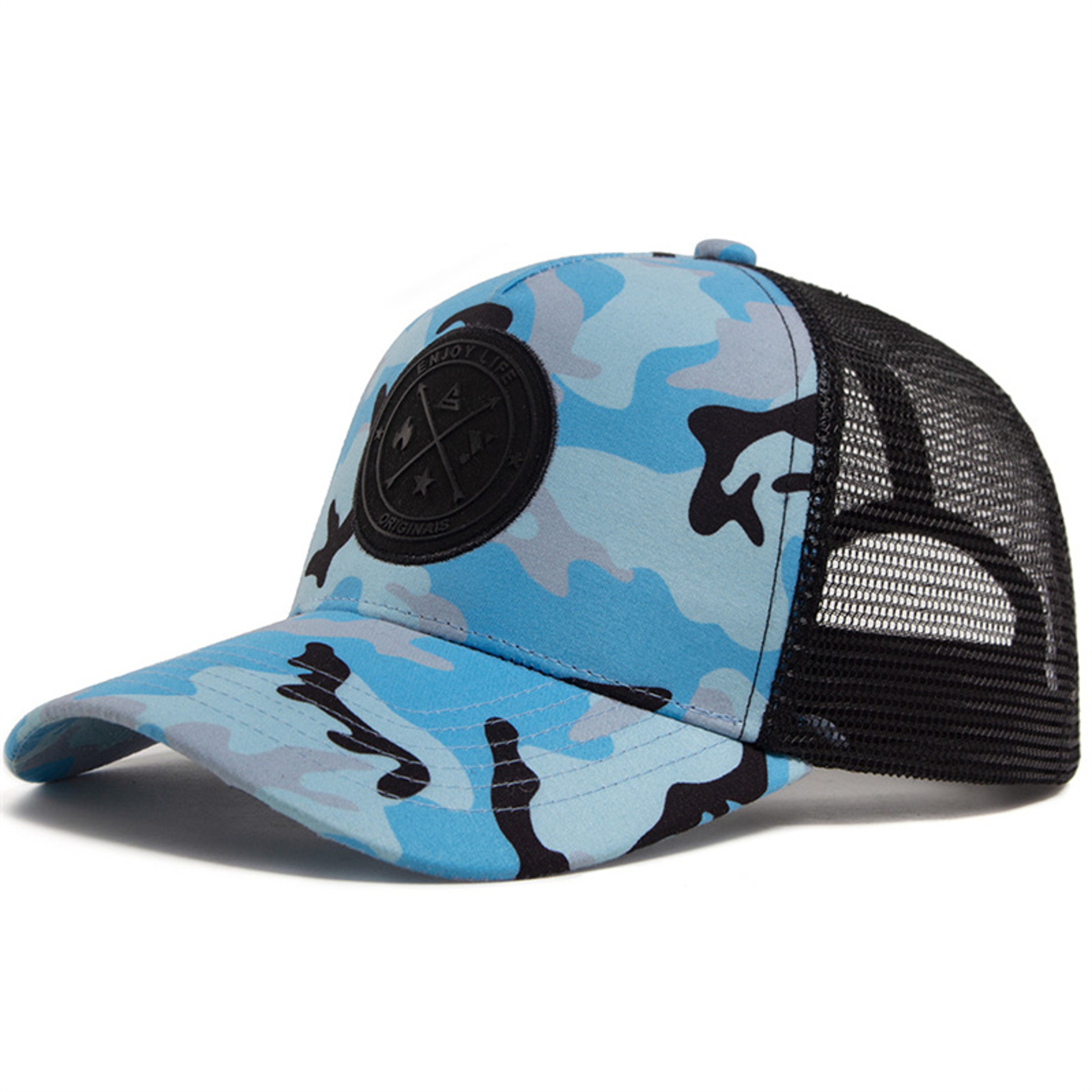 Summer Mesh Baseball Cap Women Men ENJOY LIFE Letter Patch Snapback Hat Casual Breathable Unisex St 6