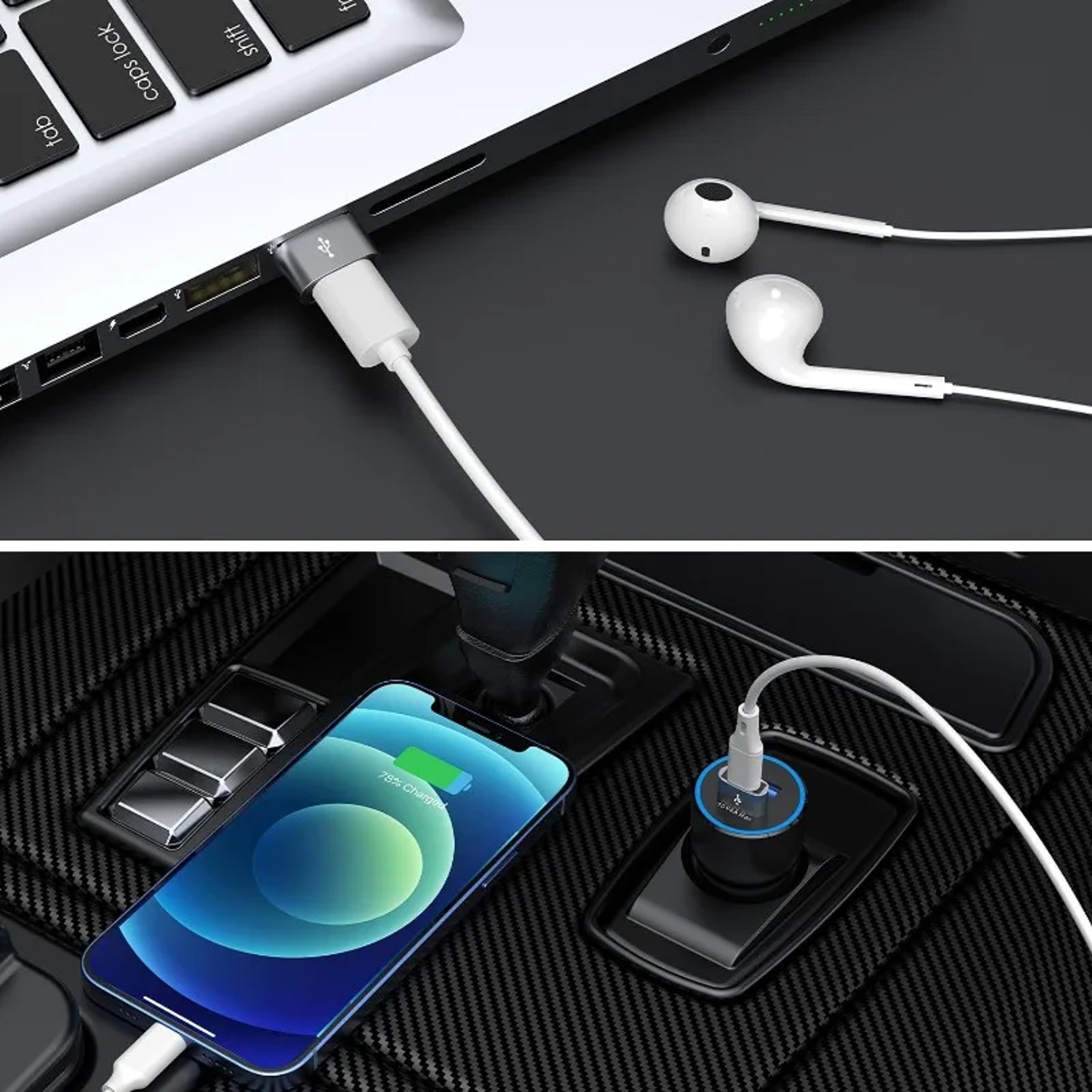 USB C Female to USB Male Adapter, Type C to USB A Charger Cable Converter – view 6