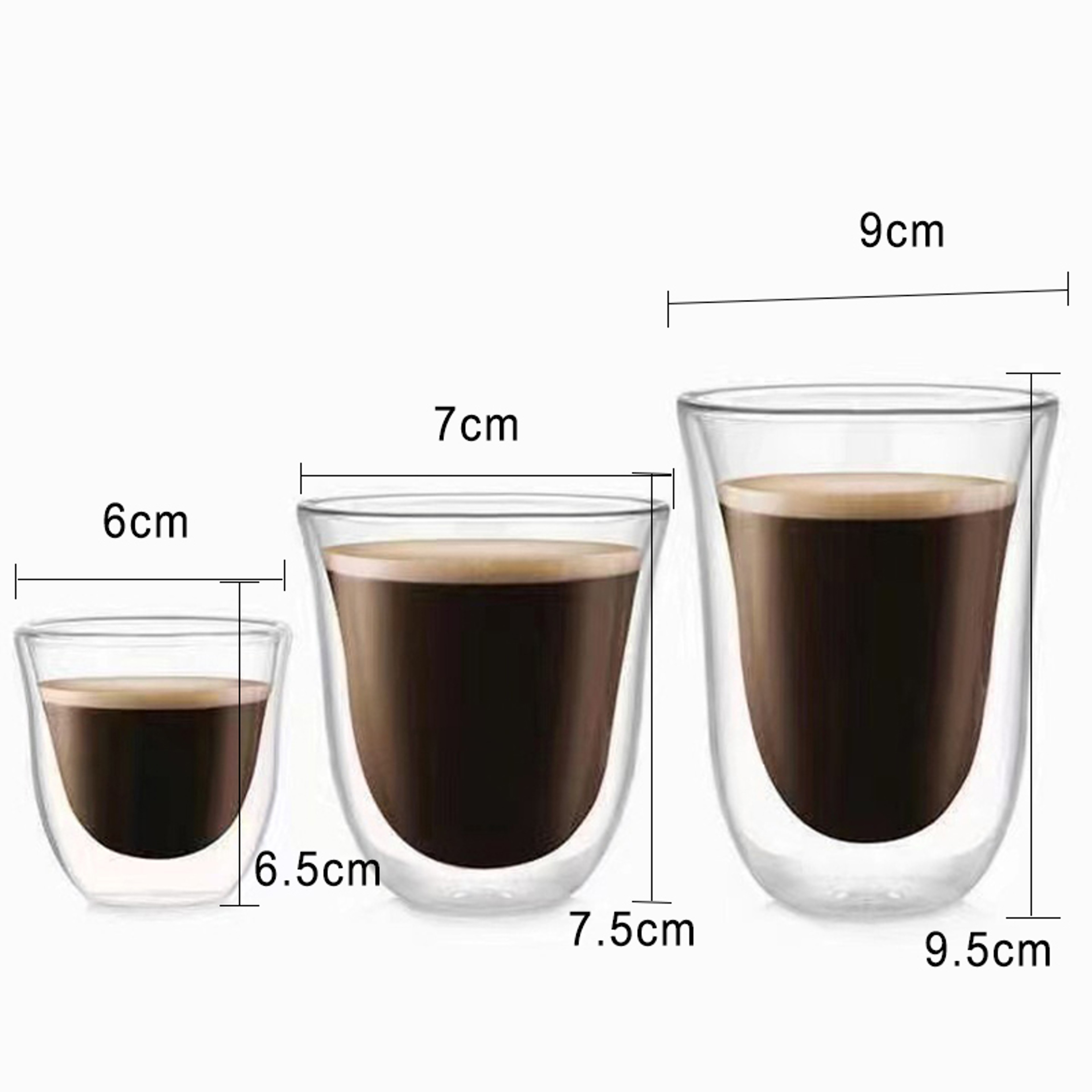 Double layer Transparent Mug, High Silicate Glass, Heat Insulation Cup for Coffee Tea Breakfast Milk Juice Beer – view 6