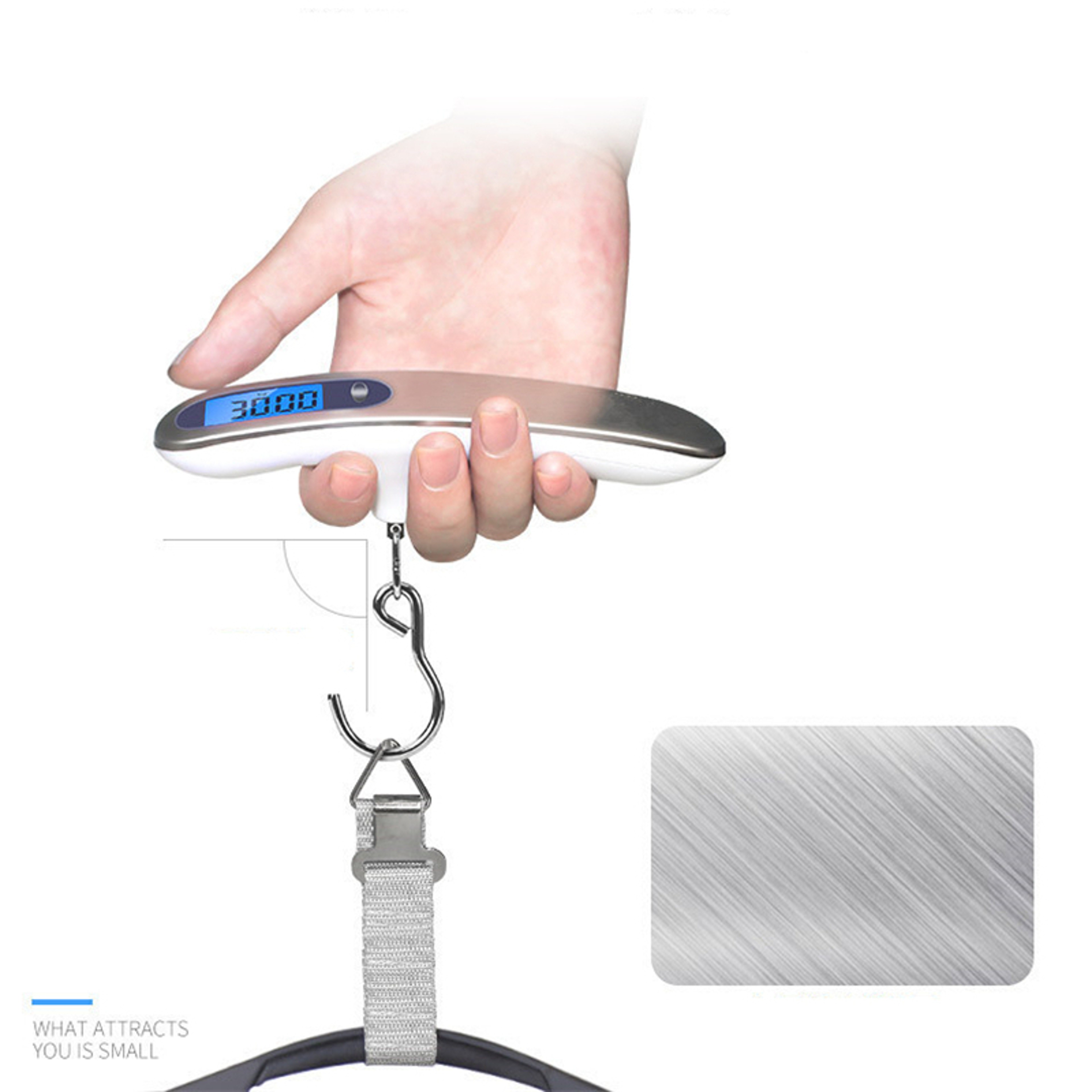 Portable Scale Digital LCD Display 110lb50kg Electronic Luggage Hanging Suitcase Travel Weighs Bagg 1