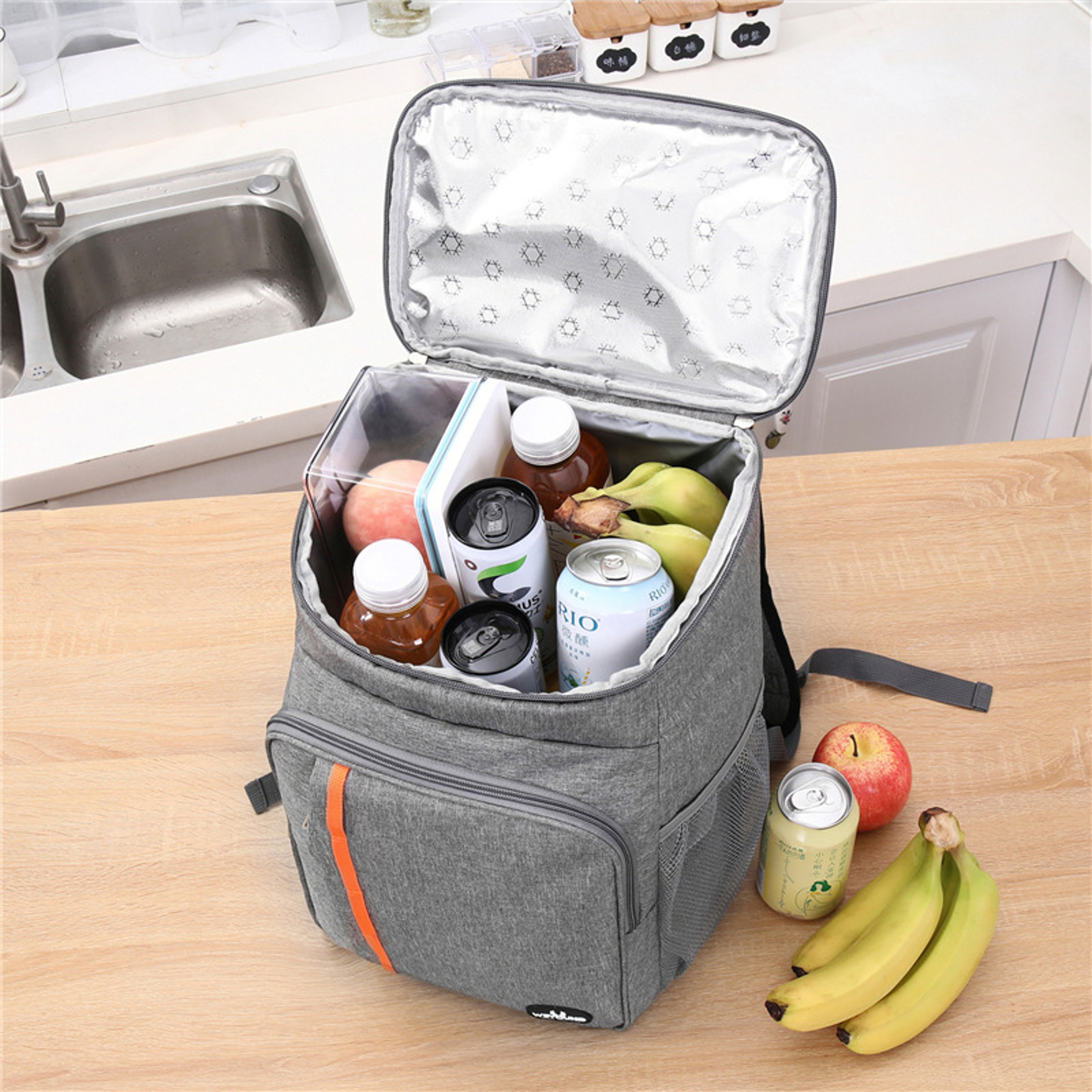 Portable Thermal Lunch Bag Cooler Ice Insulated Case Durable Oxford Food Box Waterproof Camping Din 1