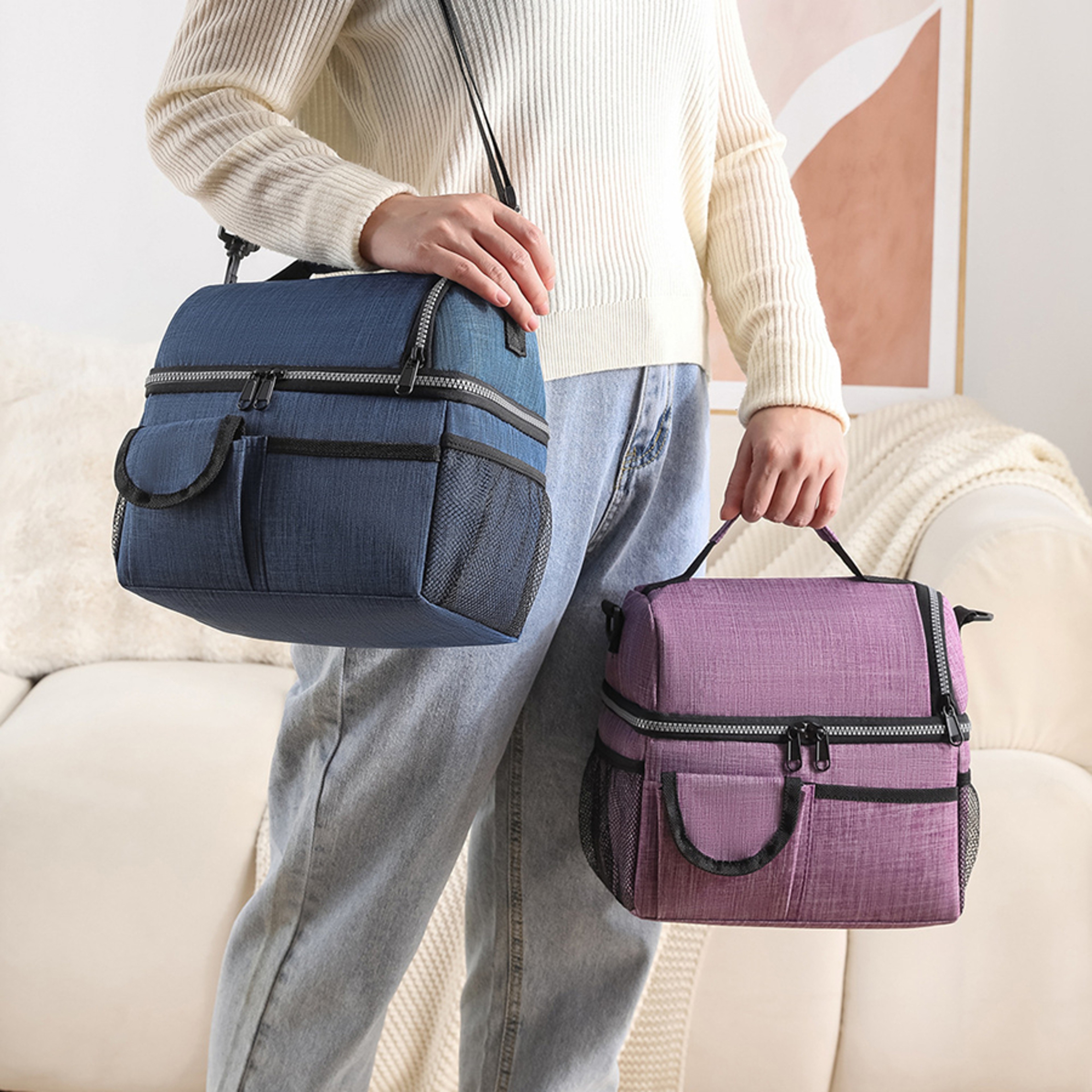 Portable Thermal Lunch Bag Durable Food Box Waterproof Office Cooler Lunch Box Ice Insulated Case 0