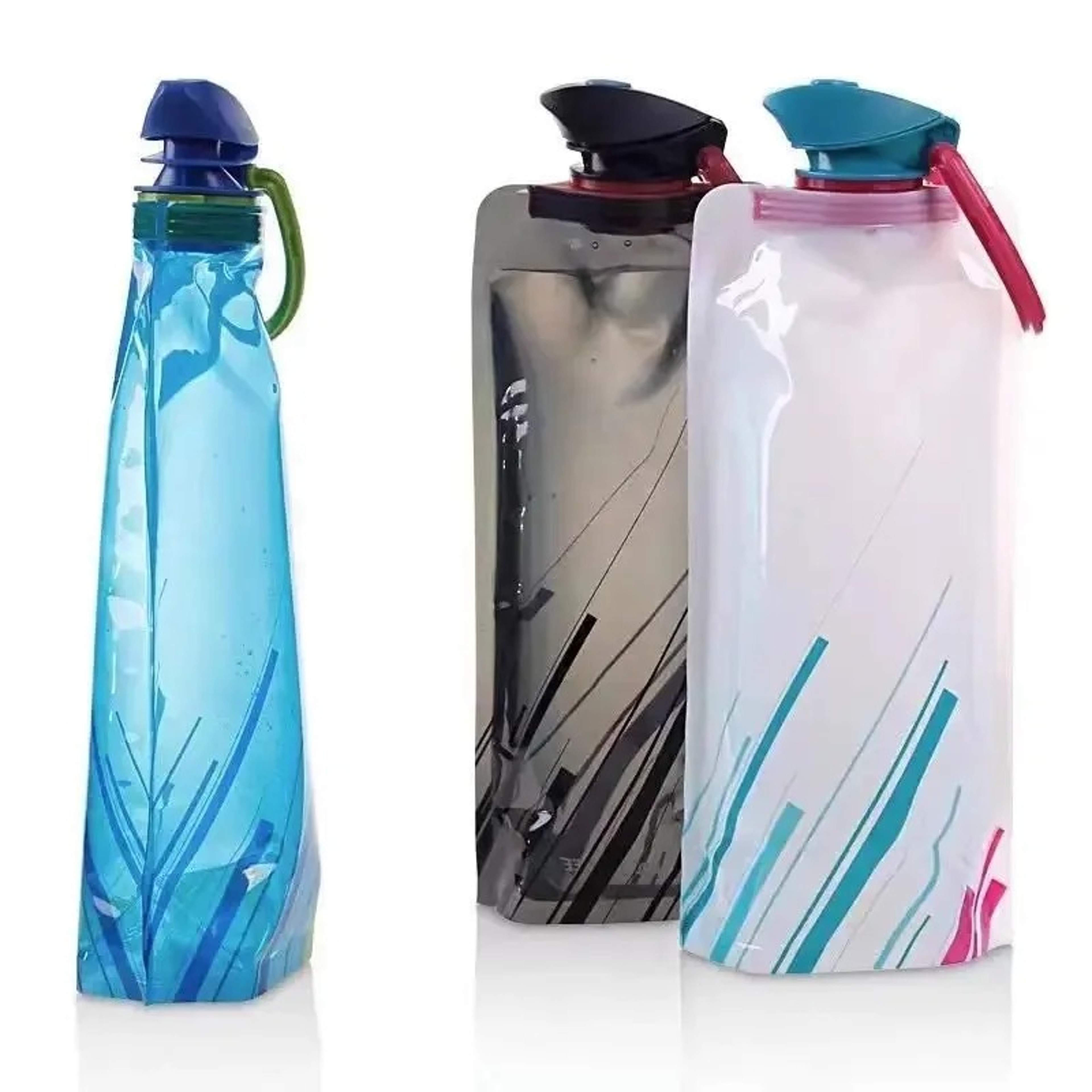 Foldable Flexible Reusable Water Bottle for Travel Camping – view 6