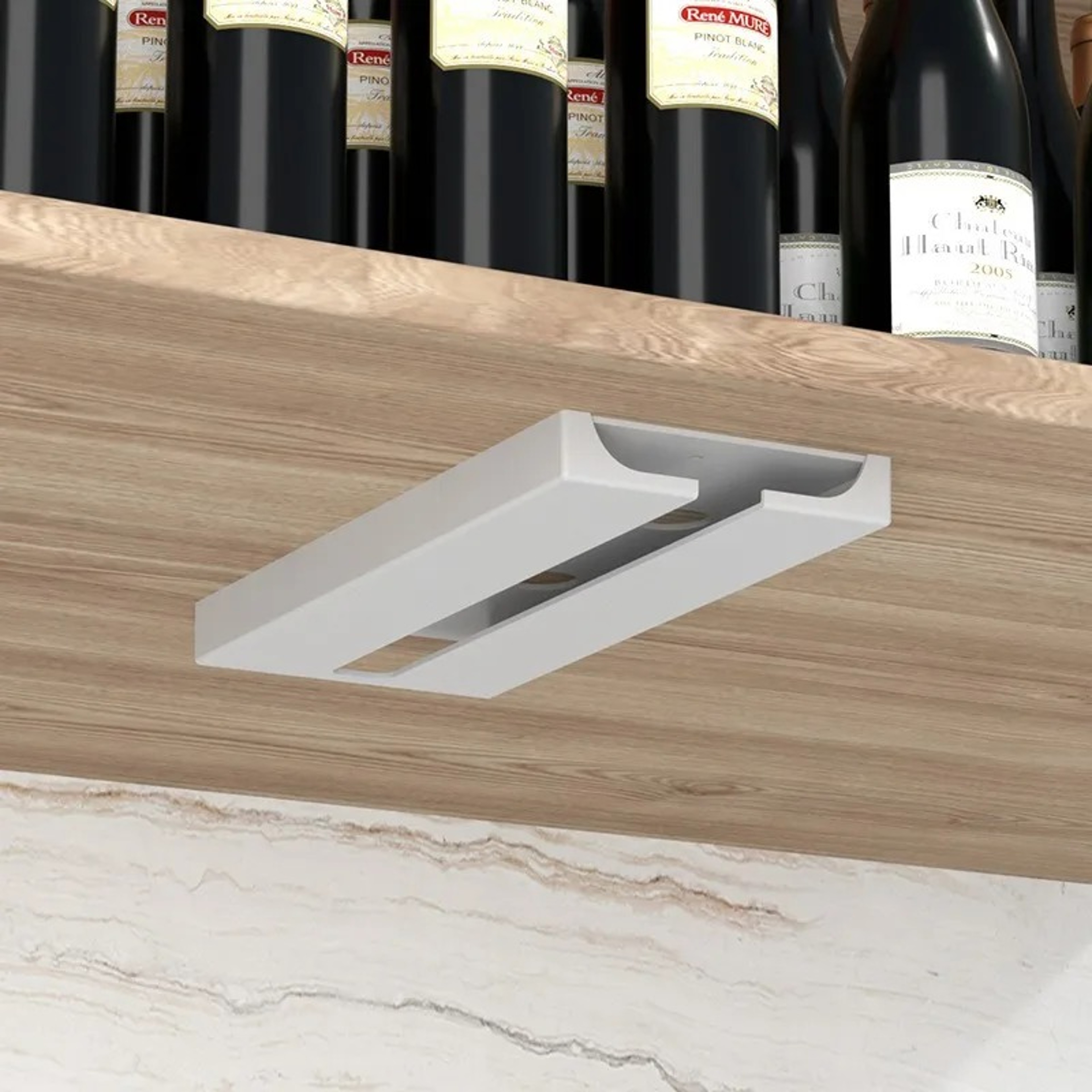 Kitchen Cabinet Hanging Wine Glass Rack MultiFunction Goblet Holder Shelf Stemware Classification 6