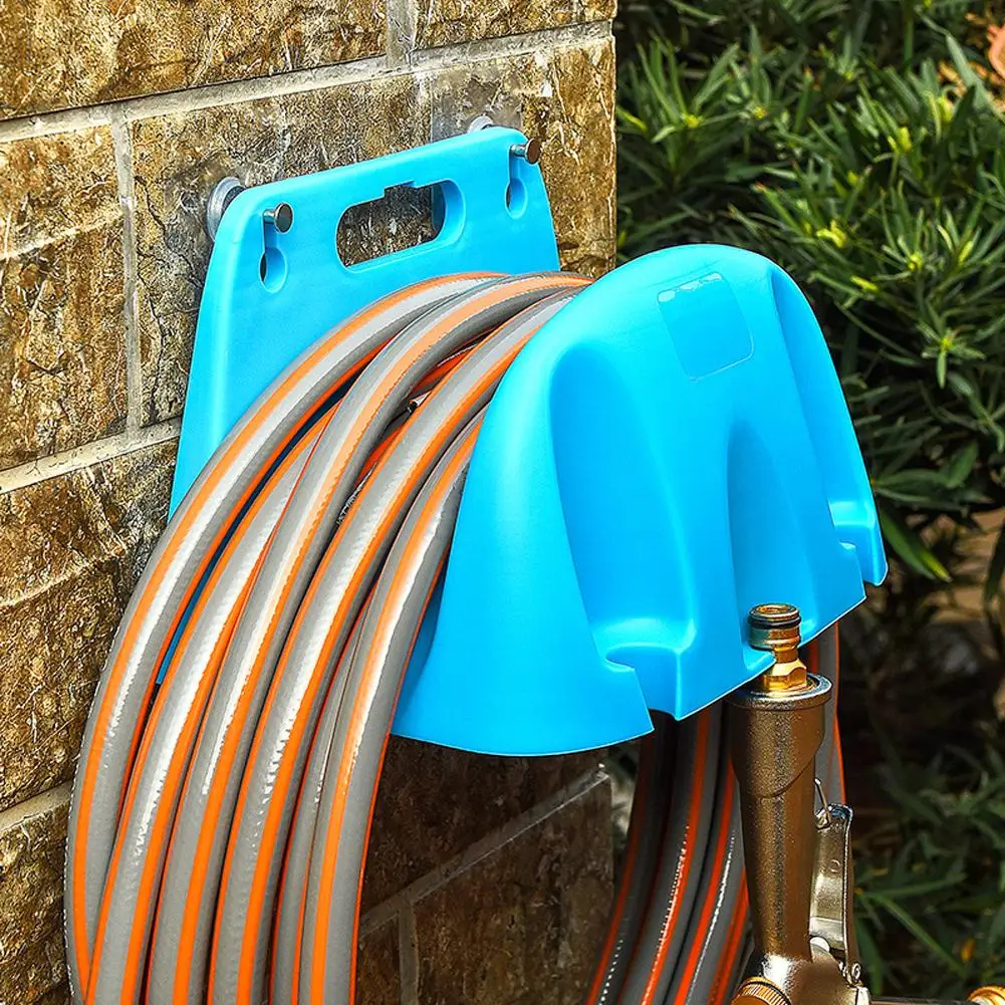Wall Mounted Garden Irrigation Hose Pipe Hanger Storage Holder, Plastic Rack Tap Watering Hose Organiser Pipe – view 1