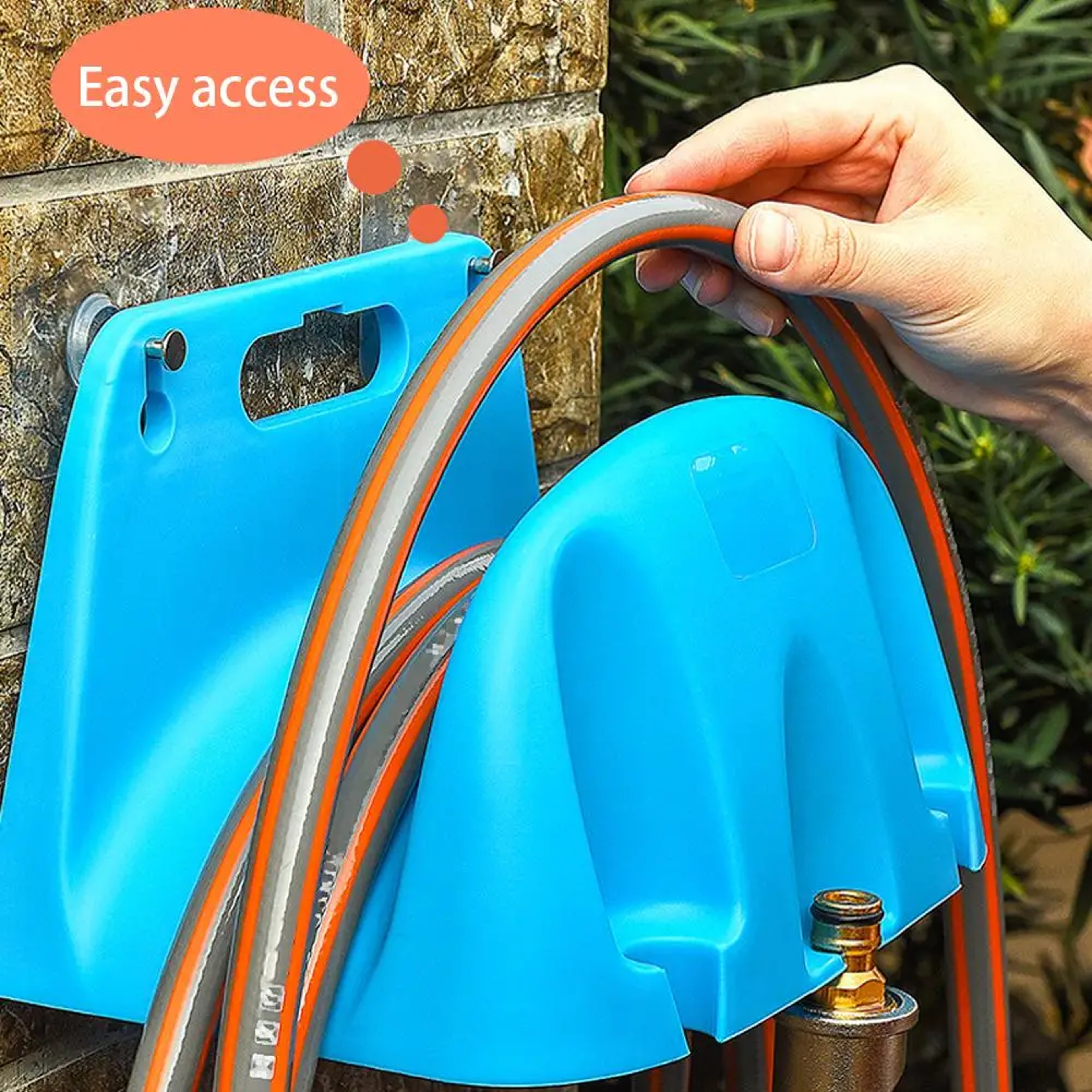 Wall Mounted Garden Irrigation Hose Pipe Hanger Storage Holder, Plastic Rack Tap Watering Hose Organiser Pipe – view 3