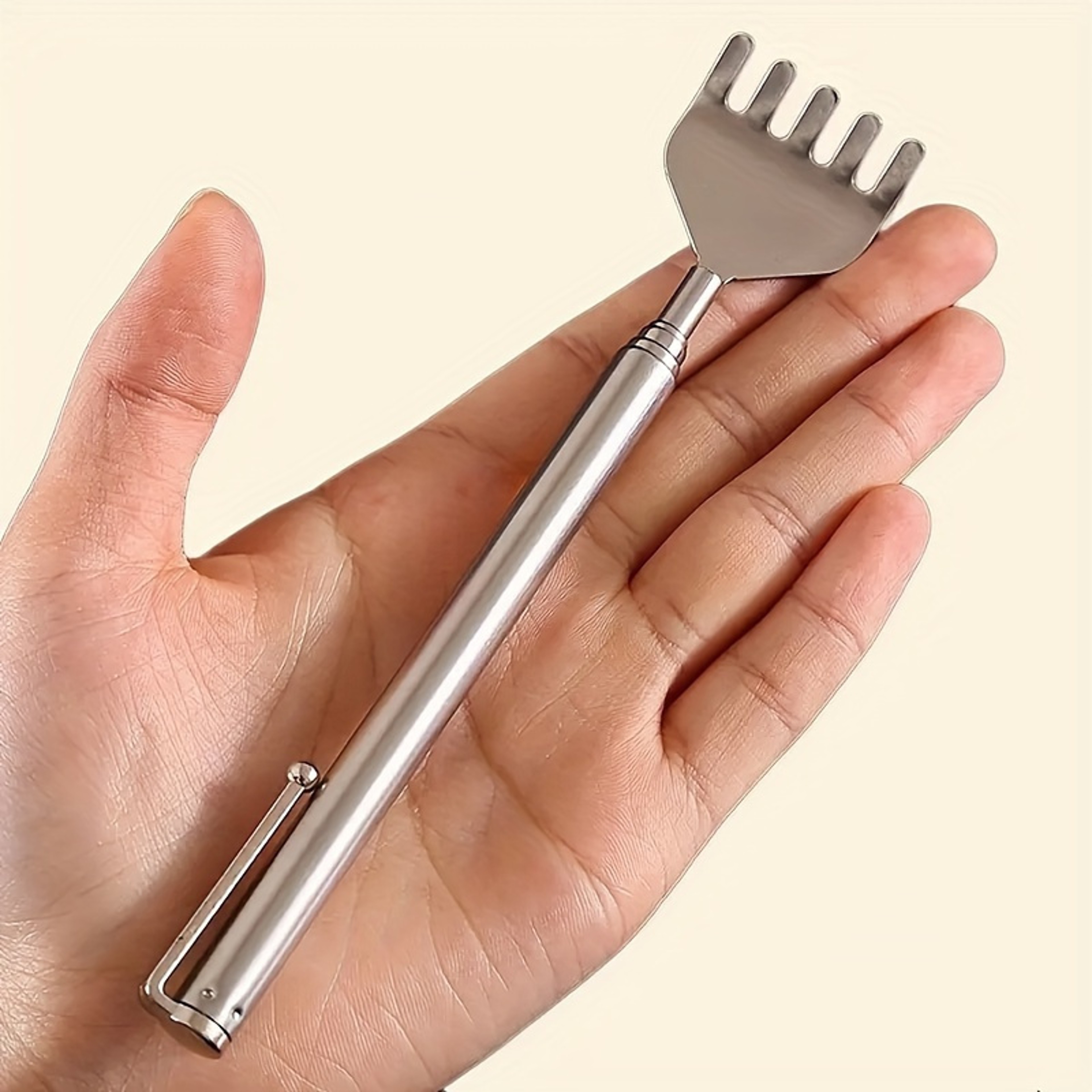 Stainless Steel Portable Back Rak Retractable Back Scratches Extendable Itch Relief Tool Non Tickin 1